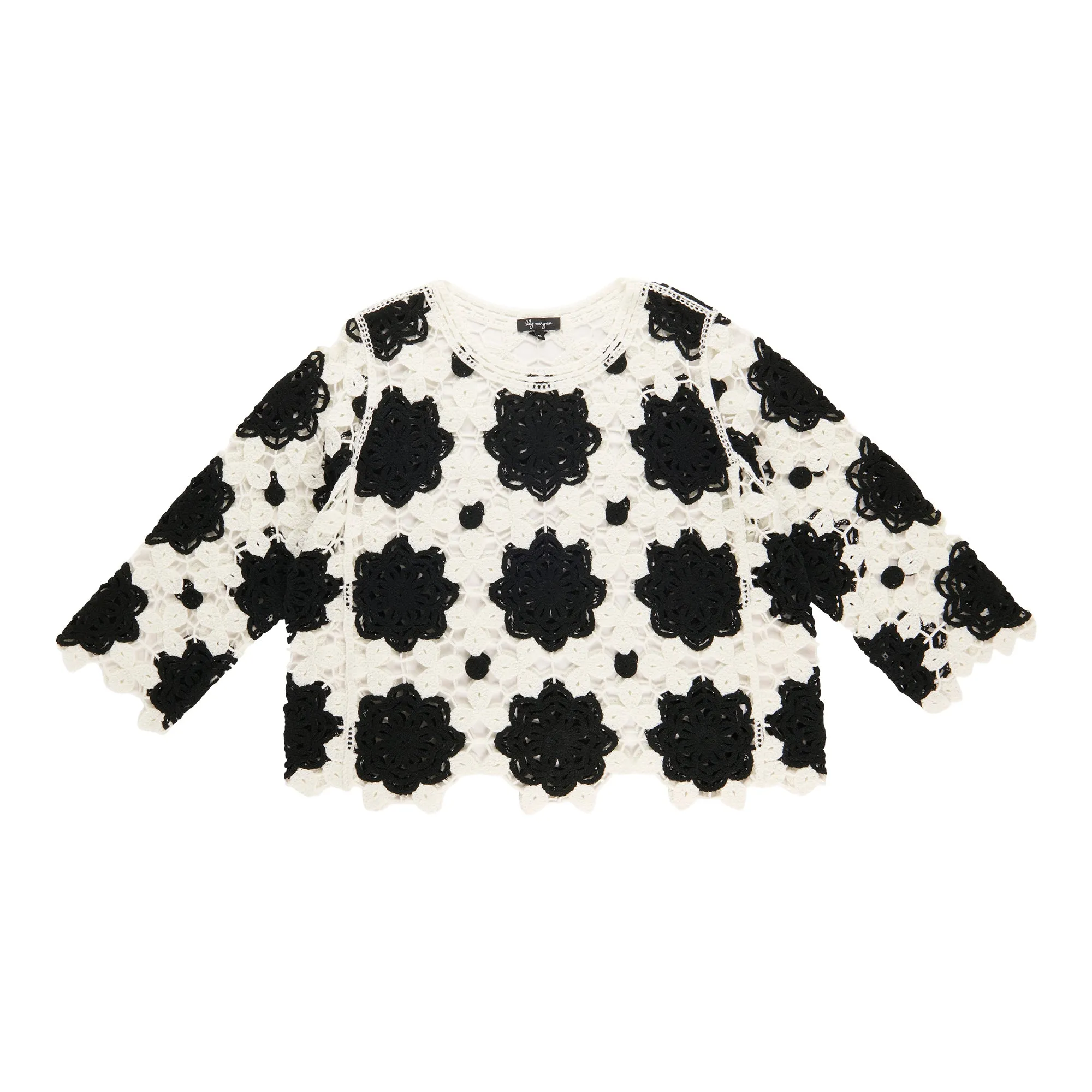 lily morgan Women's Floral Crochet Sweater sold by Giant Tiger