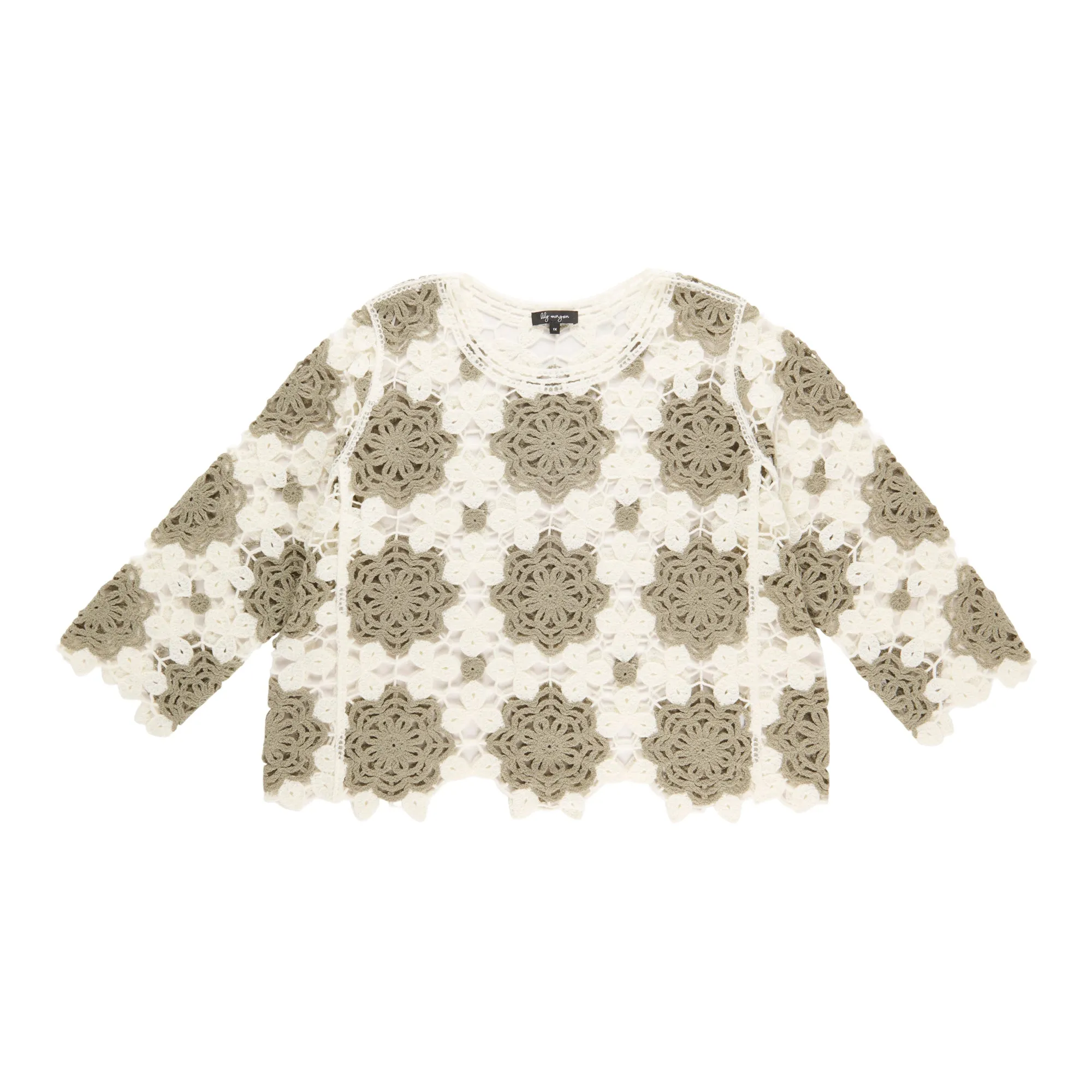 lily morgan Women's Floral Crochet Sweater sold by Giant Tiger product image thumbnail 2