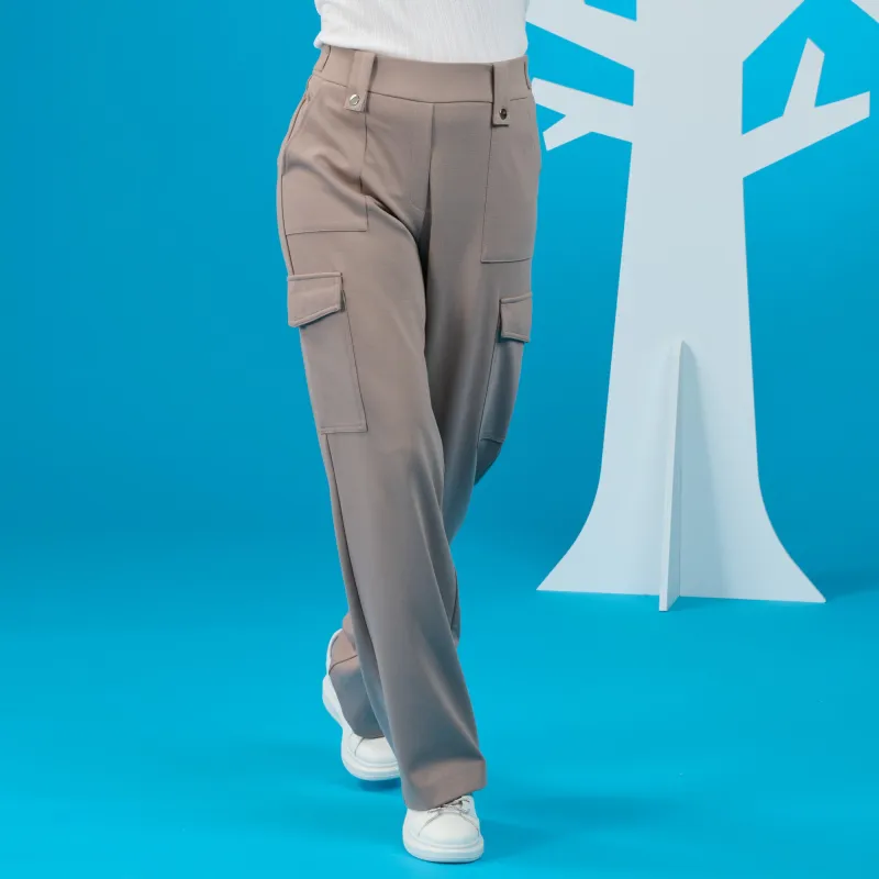 lily morgan Women's Cargo Wide-Leg Ponte Pants sold by Giant Tiger