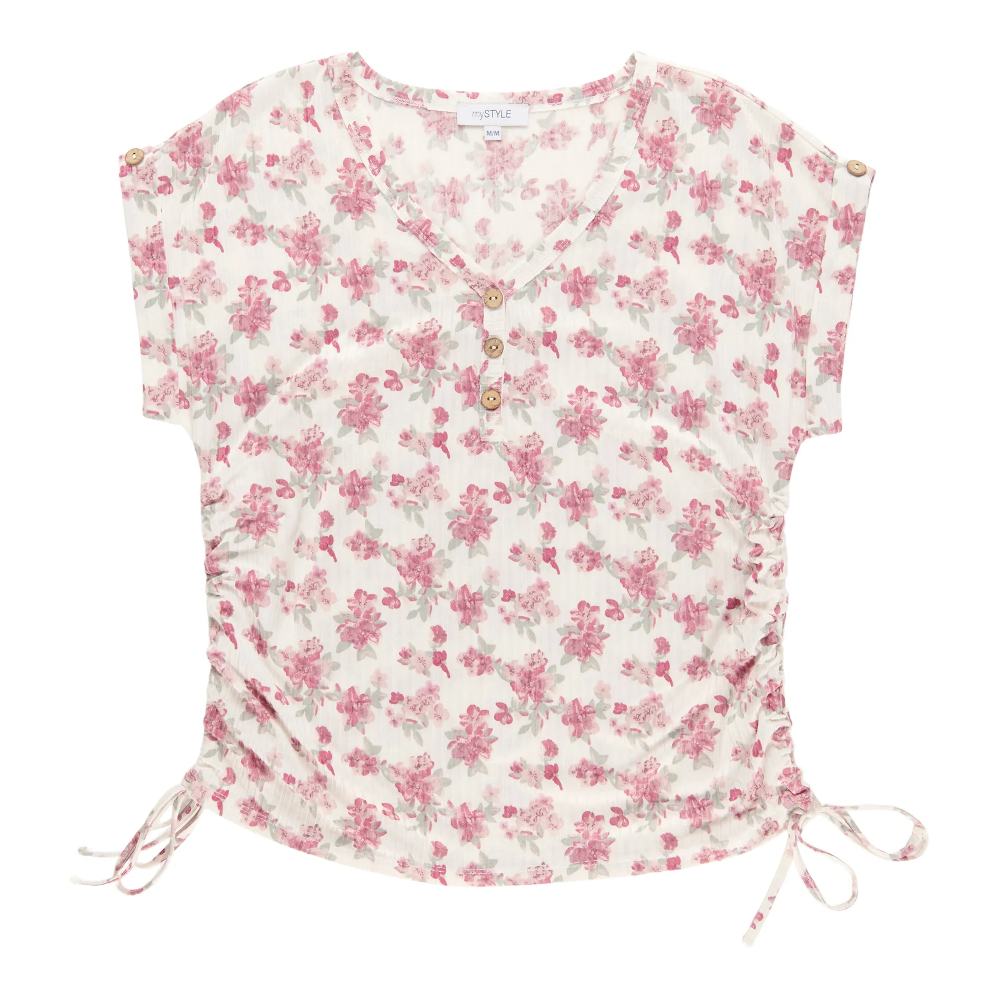 mySTYLE Women's V-Neck Short Sleeve Henley sold by Giant Tiger product image thumbnail 3