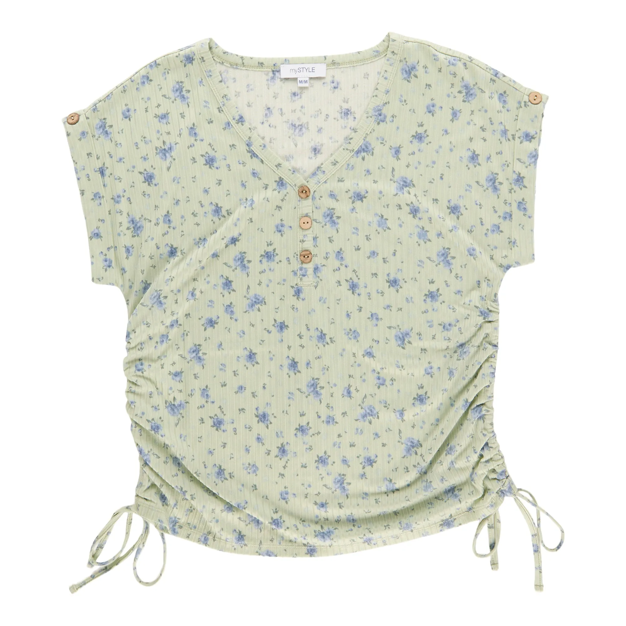 mySTYLE Women's V-Neck Short Sleeve Henley sold by Giant Tiger product image thumbnail 2