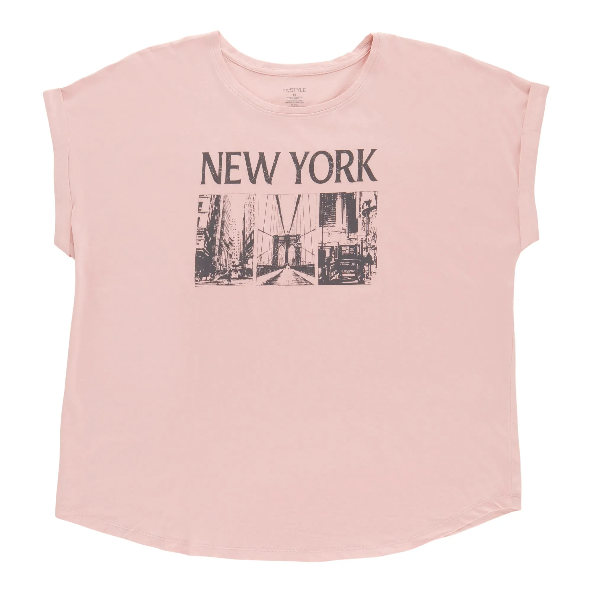 mySTYLE Women's Plus Rolled Sleeve Tee sold by Giant Tiger product image thumbnail 2