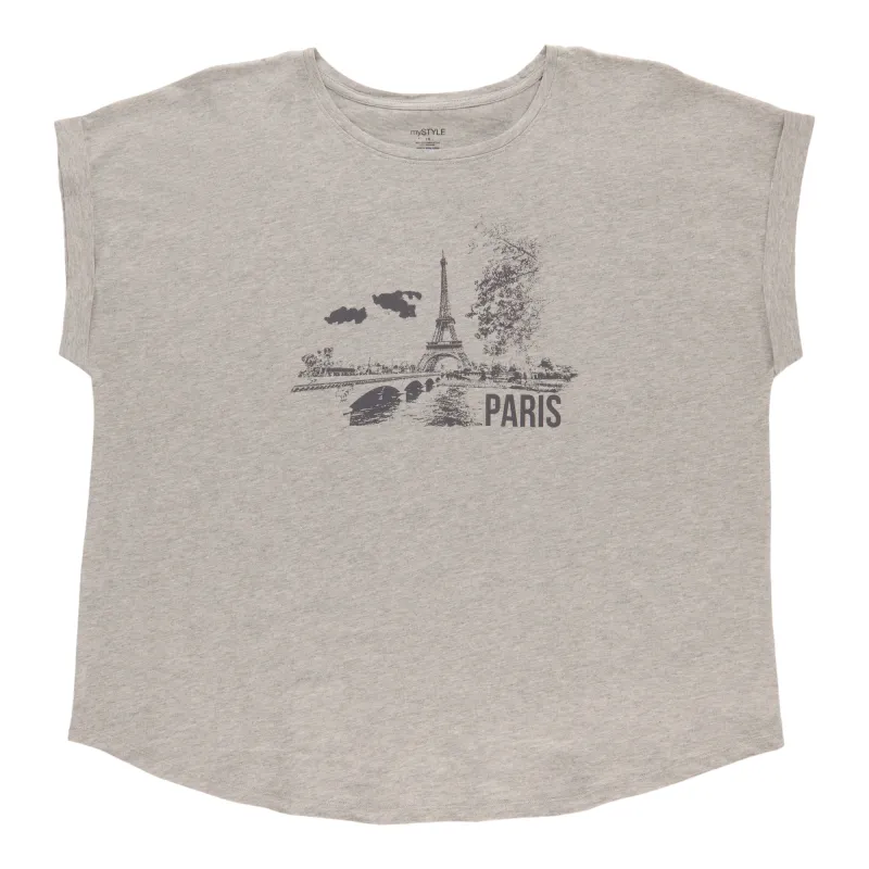 mySTYLE Women's Plus Rolled Sleeve Tee sold by Giant Tiger