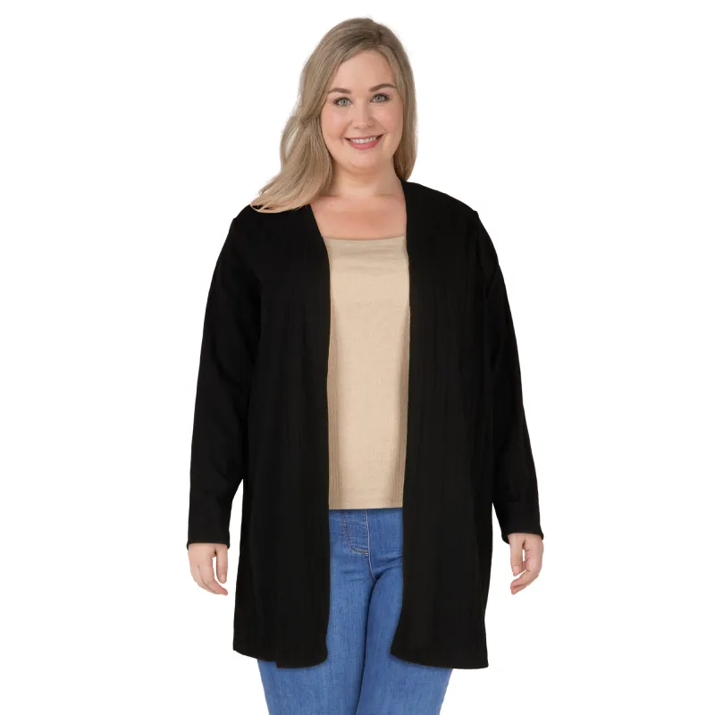 lily morgan Women's Plus Solid Cardigan sold by Giant Tiger