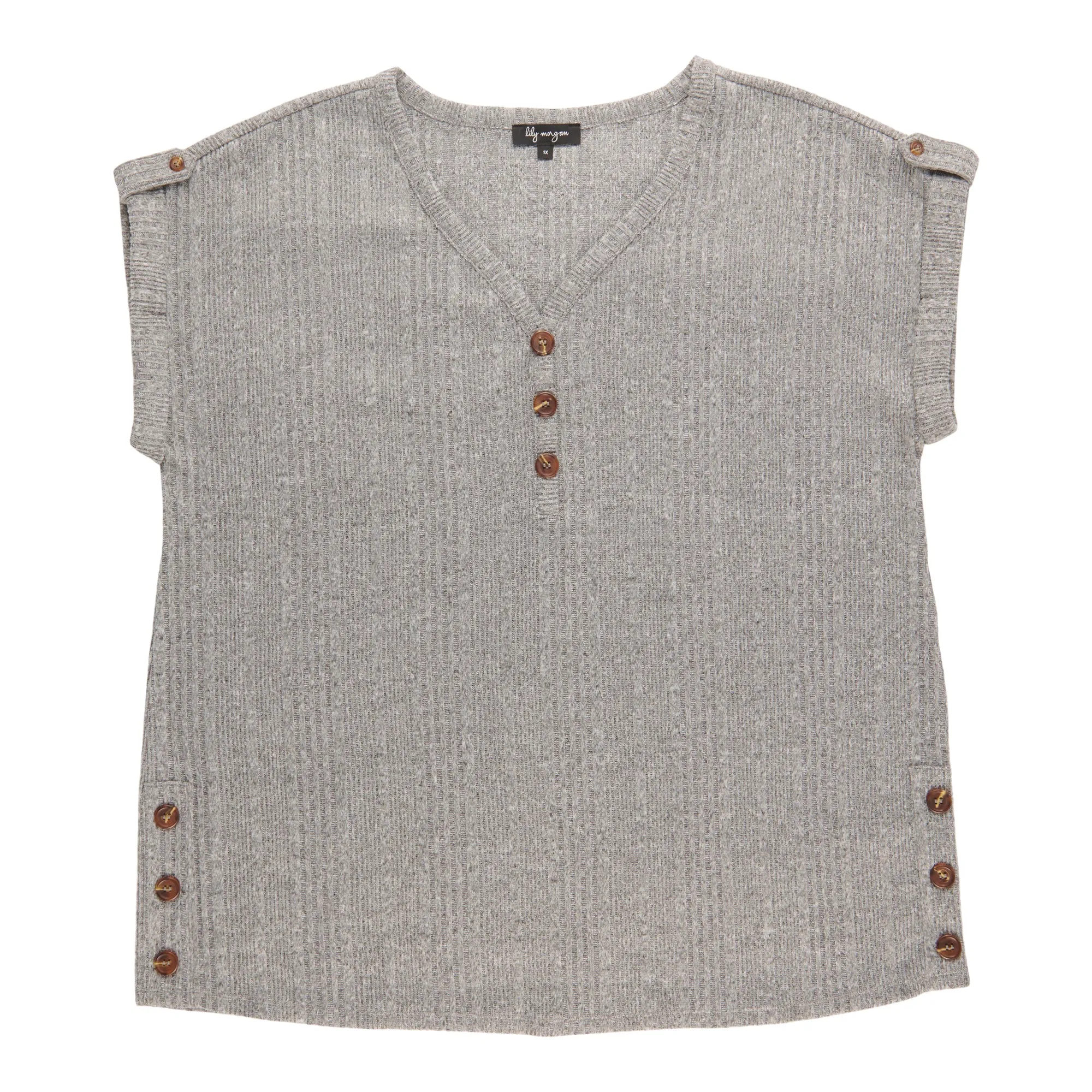 lily morgan Women's Plus V-Neck Top sold by Giant Tiger