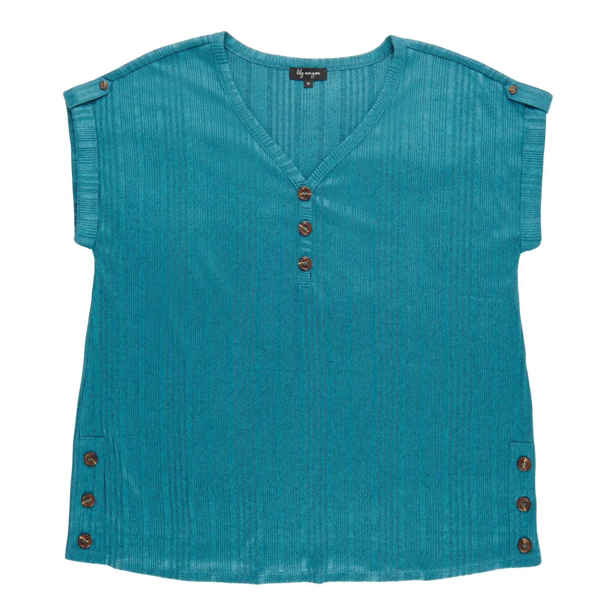 lily morgan Women's Plus V-Neck Top sold by Giant Tiger product image thumbnail 4