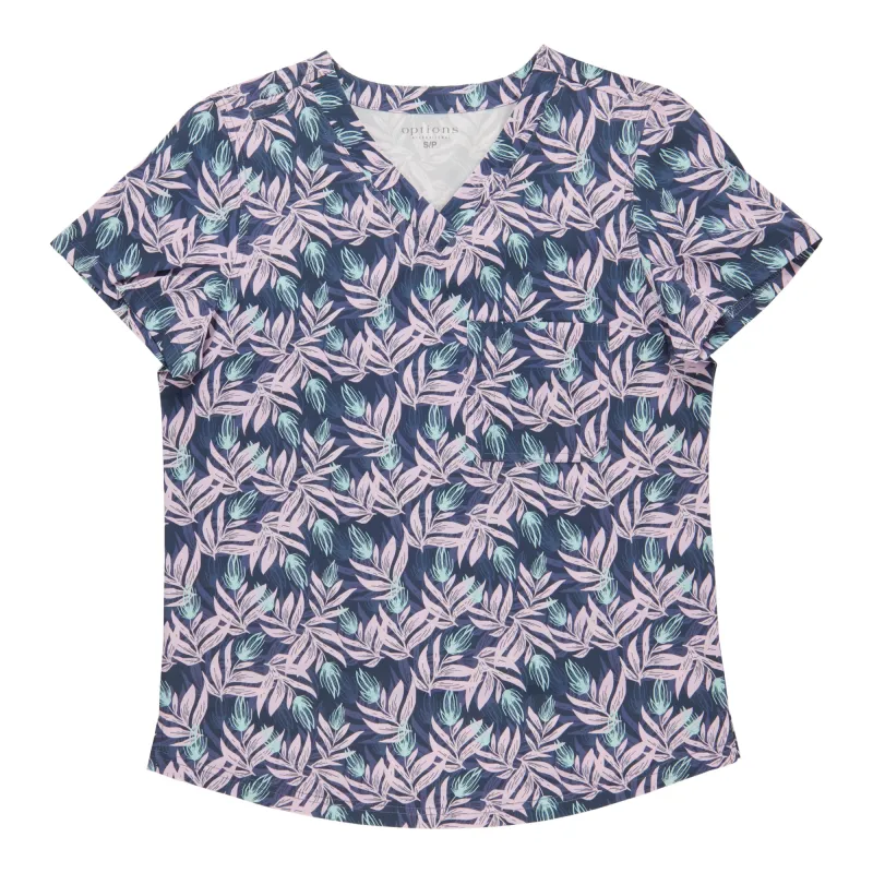 Options Women's Printed V-Neck Scrub Top sold by Giant Tiger