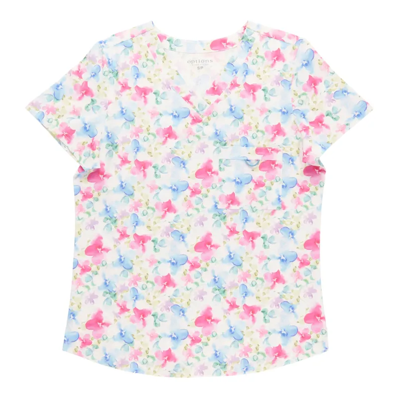 Options Women's Printed V-Neck Scrub Top sold by Giant Tiger