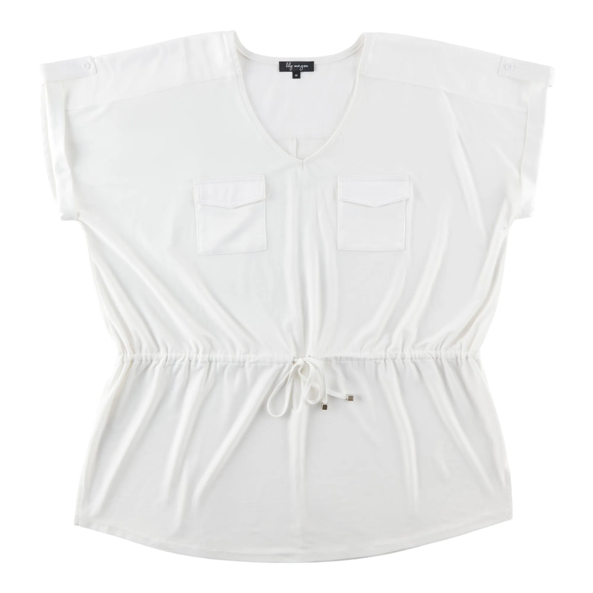 lily morgan Women's Plus V-Neck Top sold by Giant Tiger product image thumbnail 2