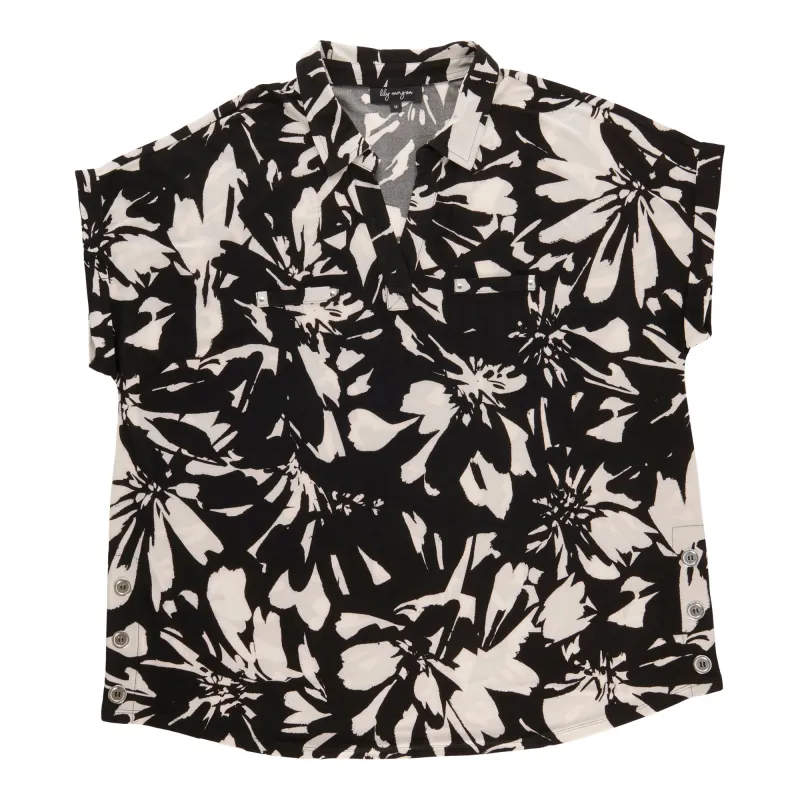 lily morgan Women's Plus Collared Top with Side Buttons sold by Giant Tiger