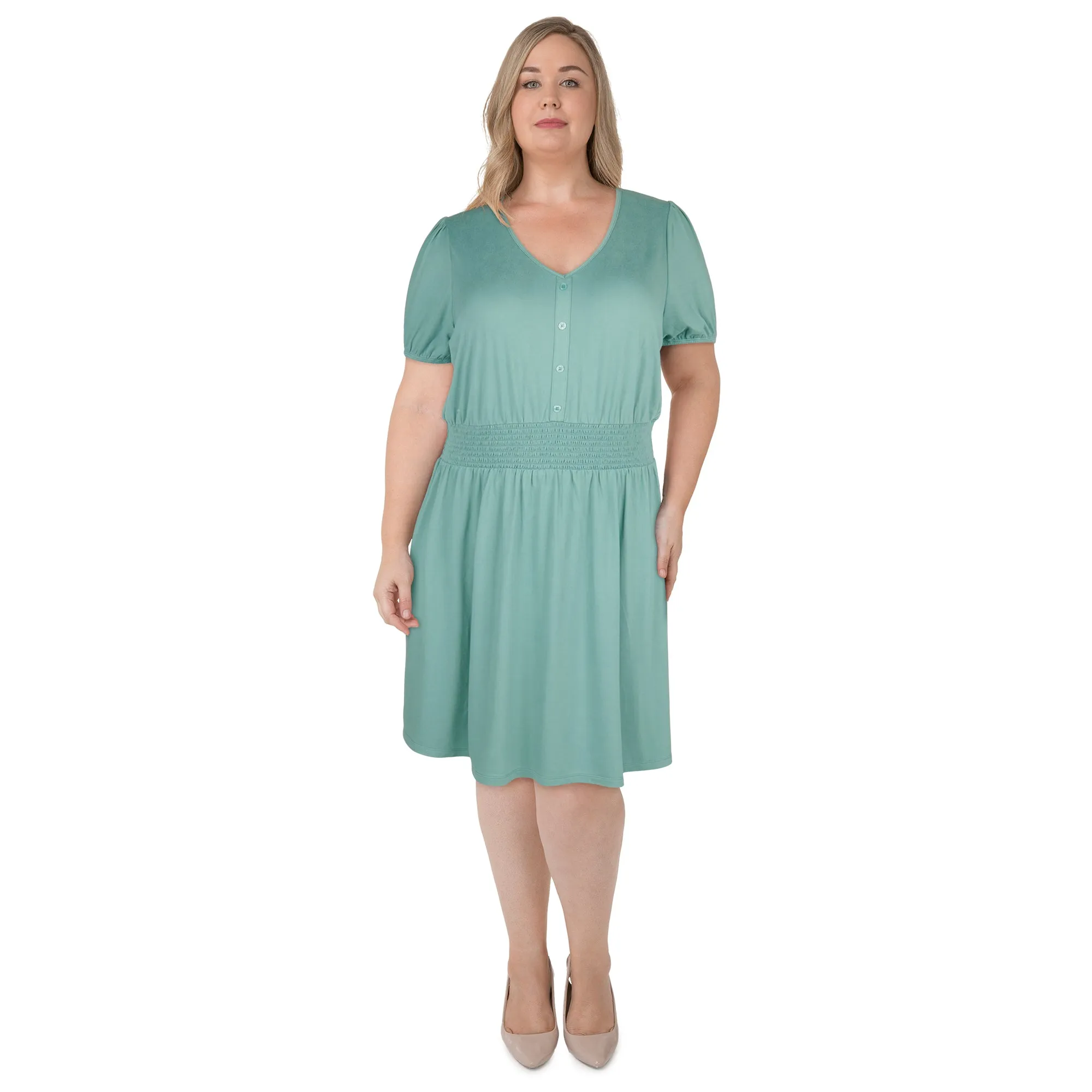 mySTYLE Women's Plus Smocked Waist Dress sold by Giant Tiger product image thumbnail 3