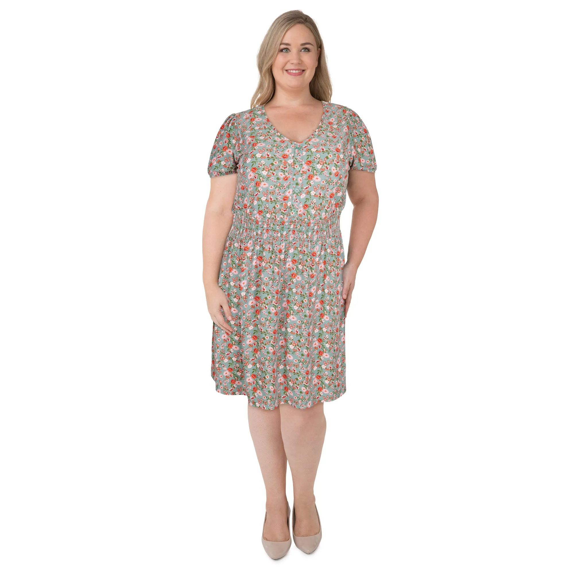 mySTYLE Women's Plus Smocked Waist Dress sold by Giant Tiger product image thumbnail 4