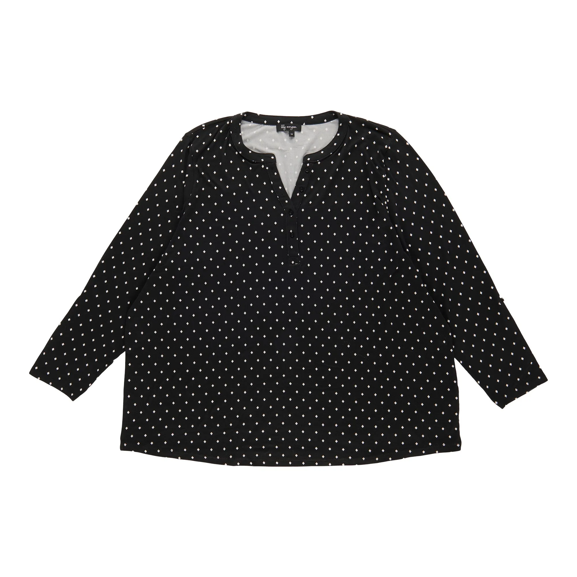 lily morgan Women's Plus V-Neck Blouse sold by Giant Tiger product image thumbnail 2