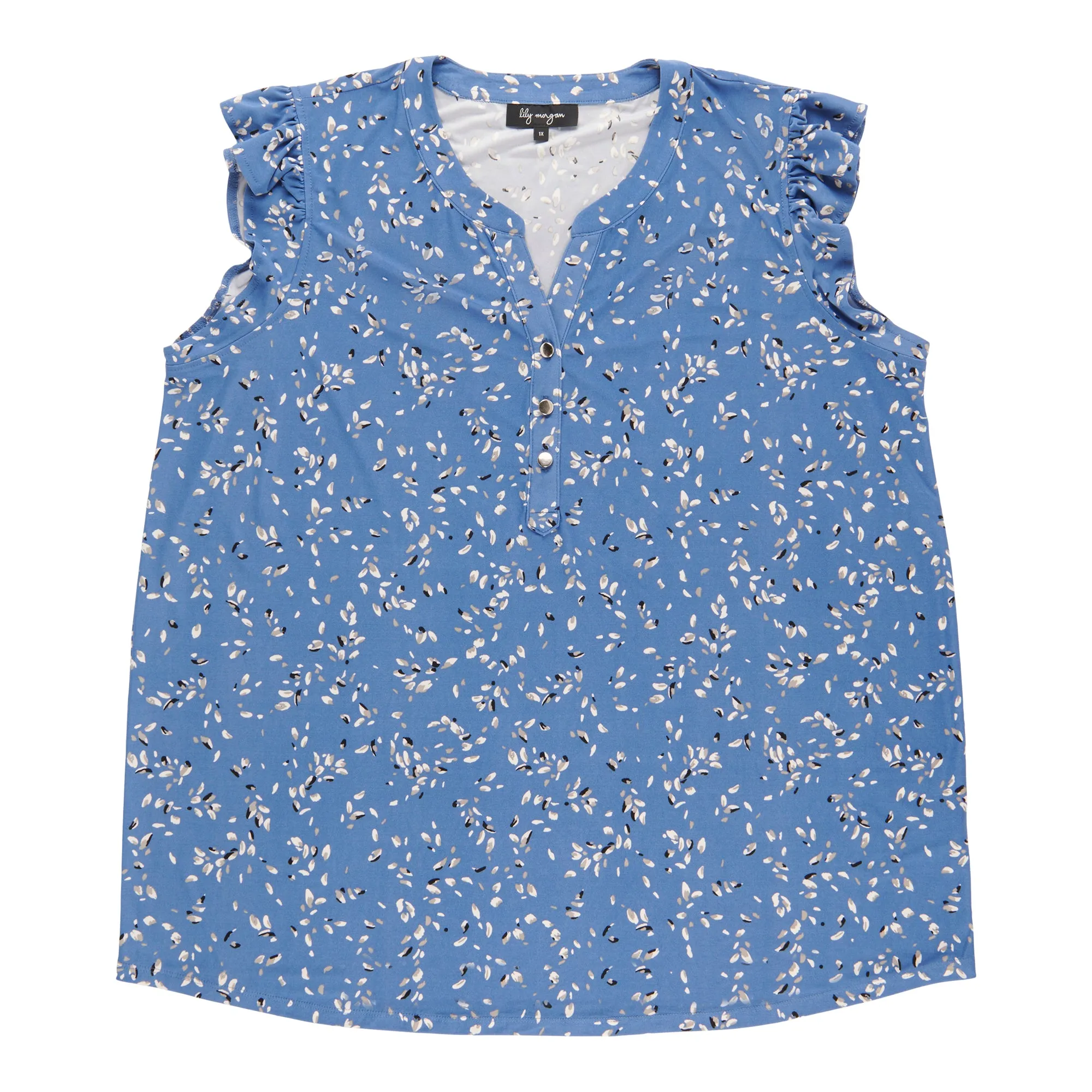 lily morgan Women's Plus Blouse with Ruffle Sleeves sold by Giant Tiger product image thumbnail 2