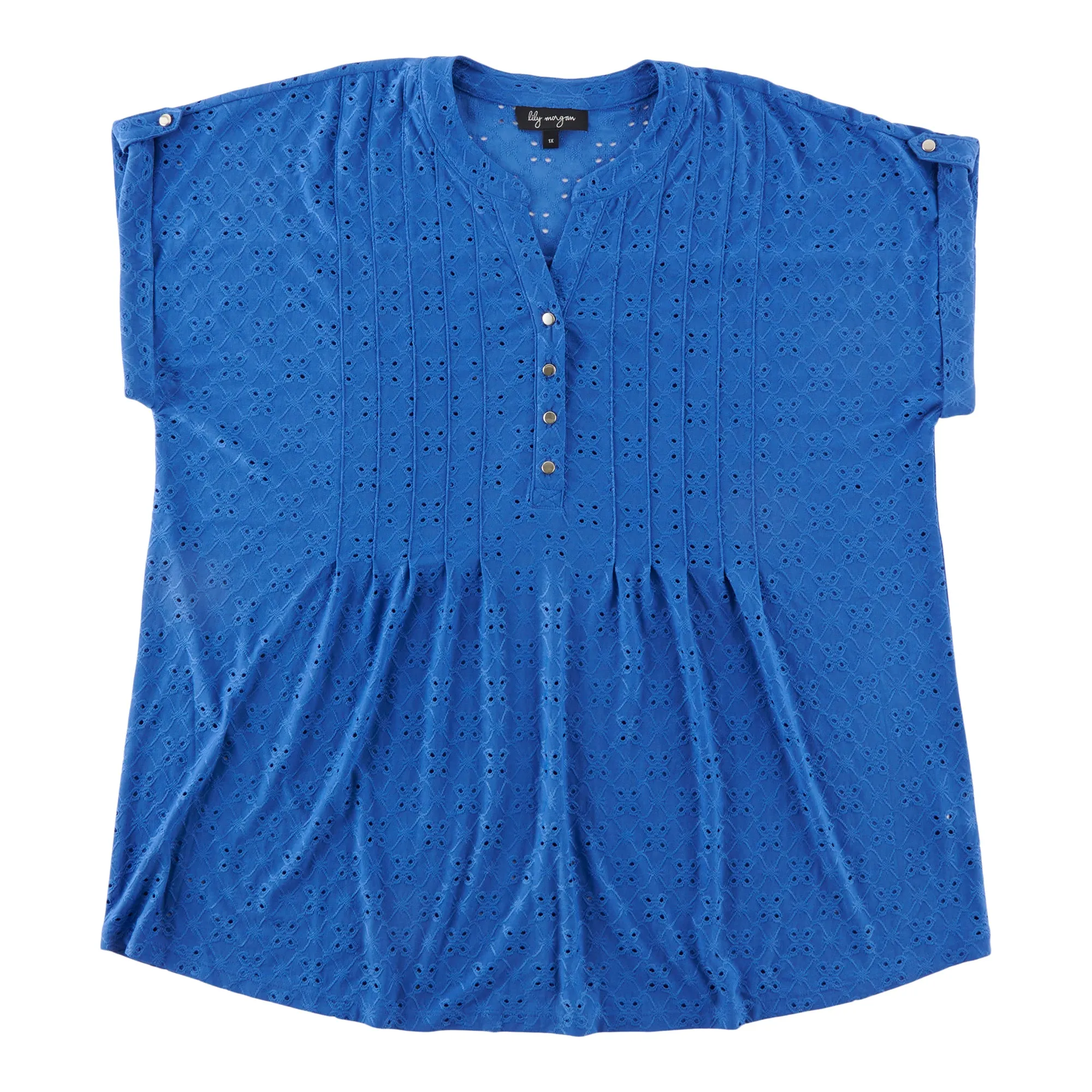 lily morgan Women's Plus Pintuck Eyelet Top sold by Giant Tiger product image thumbnail 2