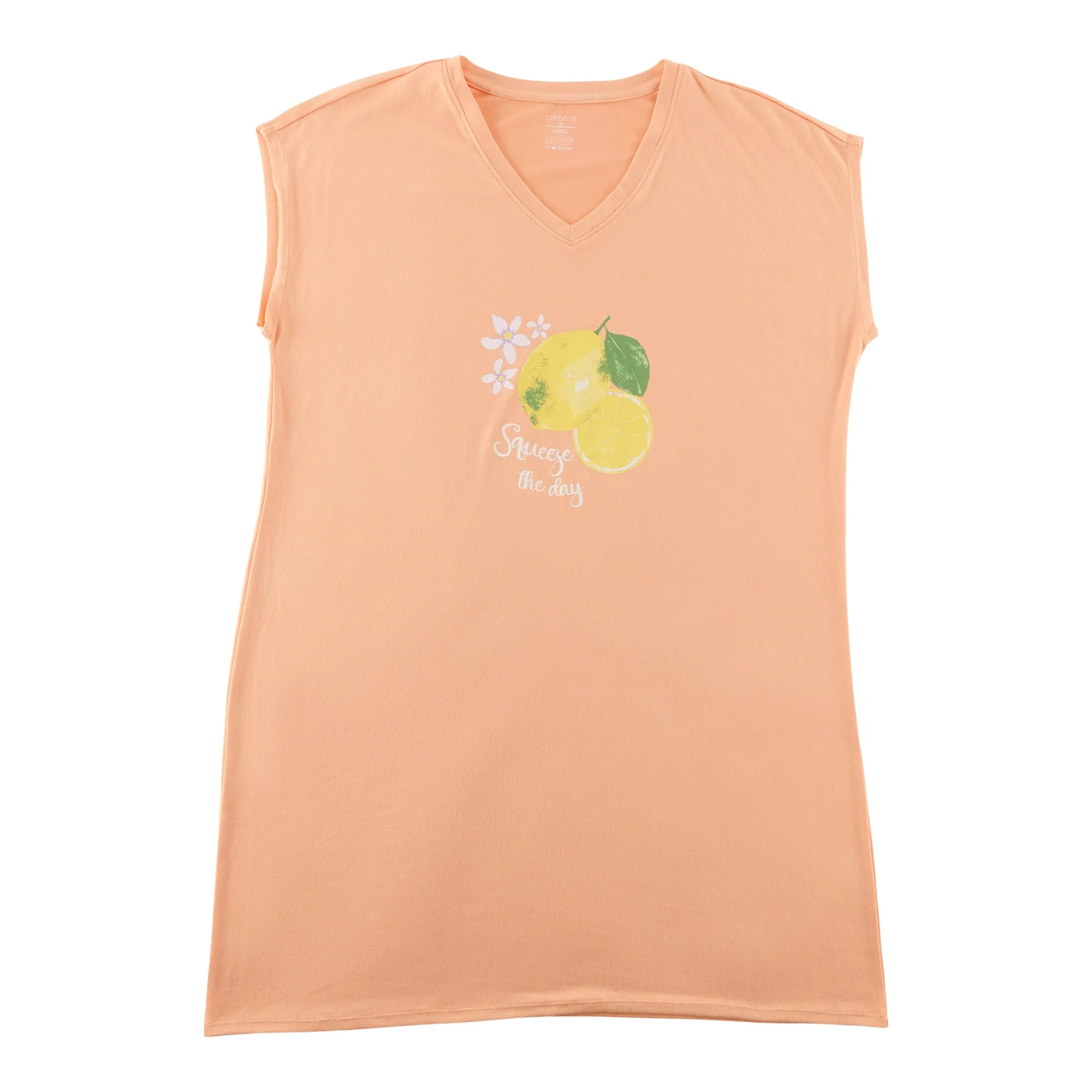 Carisma Women's Plus V-Neck Short Sleeve Hacci Sleepshirt sold by Giant Tiger product image thumbnail 2