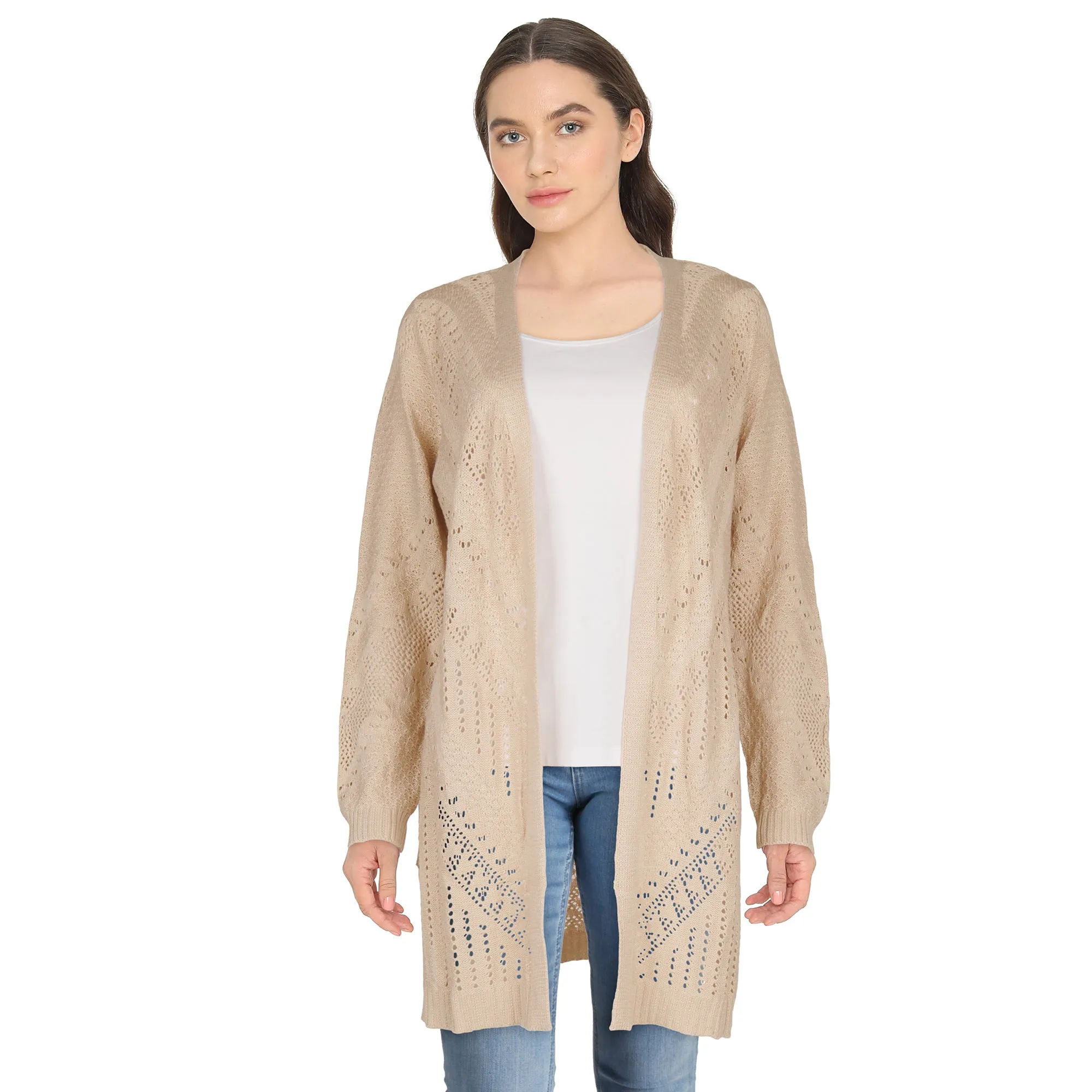 lily morgan Women's Pointelle Cardigan sold by Giant Tiger product image thumbnail 3