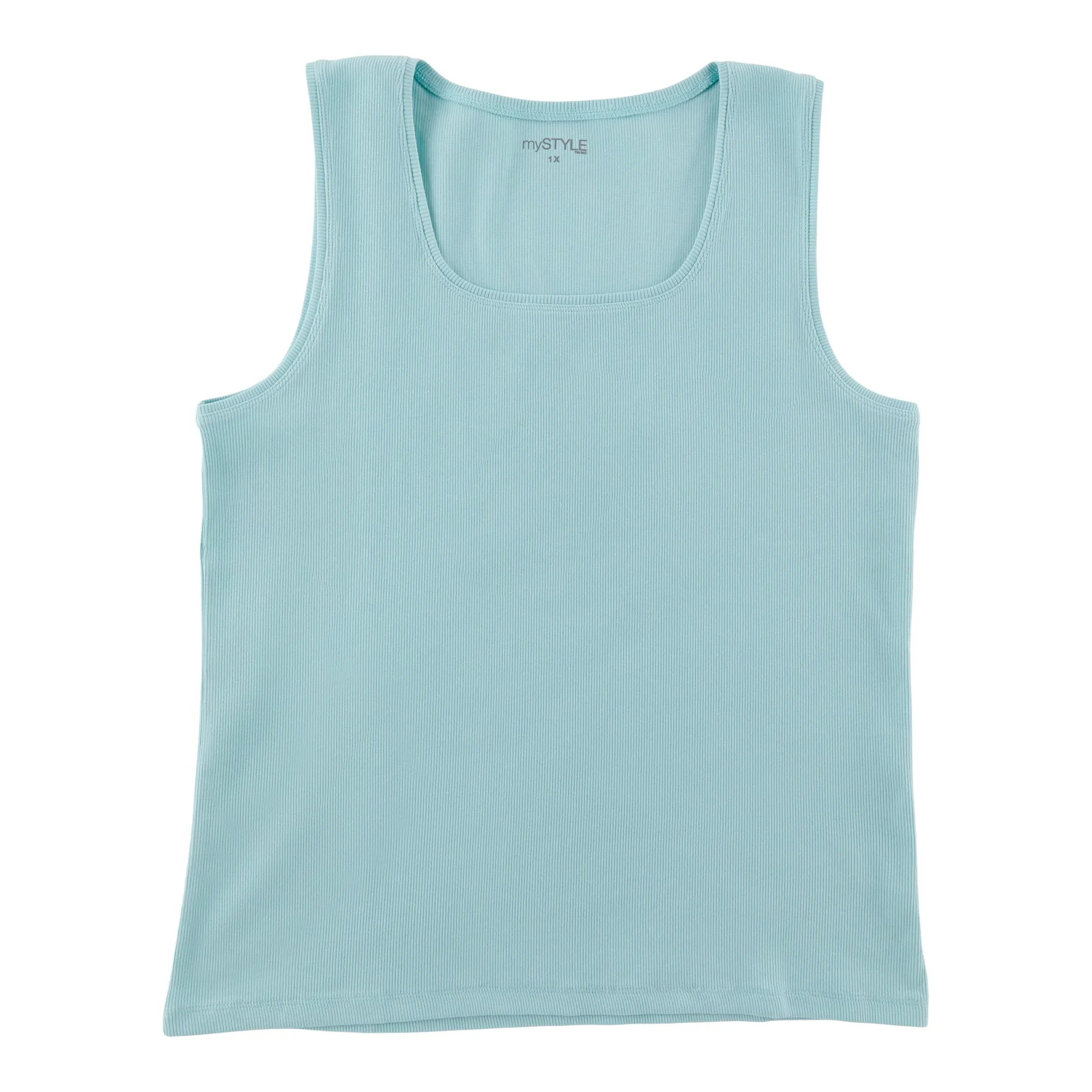 mySTYLE Women's Plus Squareneck Ribbed Tank Top sold by Giant Tiger product image thumbnail 3