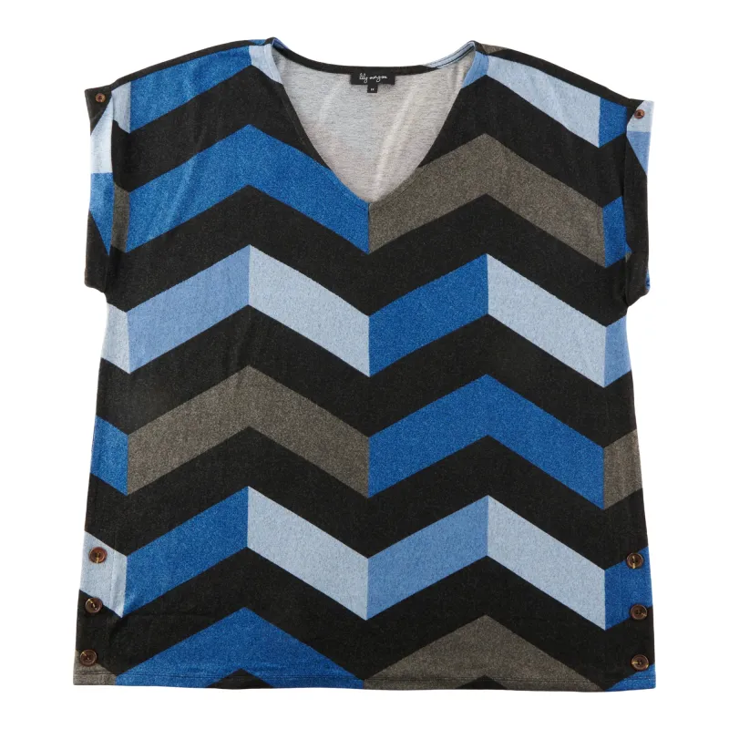 lily morgan Women's Plus V-Neck Short Sleeve Top sold by Giant Tiger