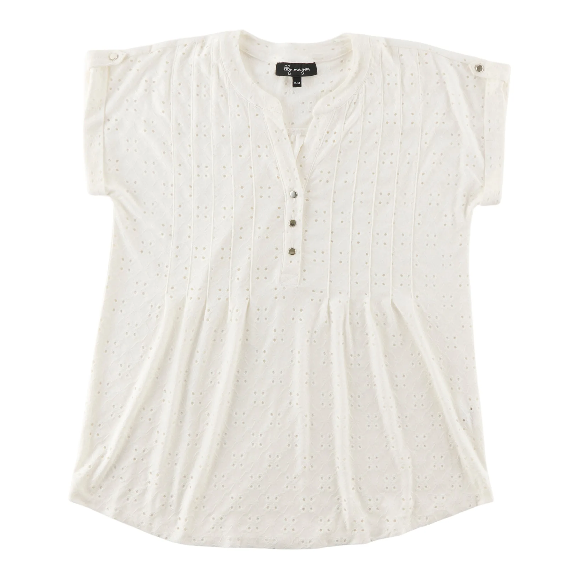 lily morgan Women's Pintuck Eyelet Top sold by Giant Tiger product image thumbnail 4