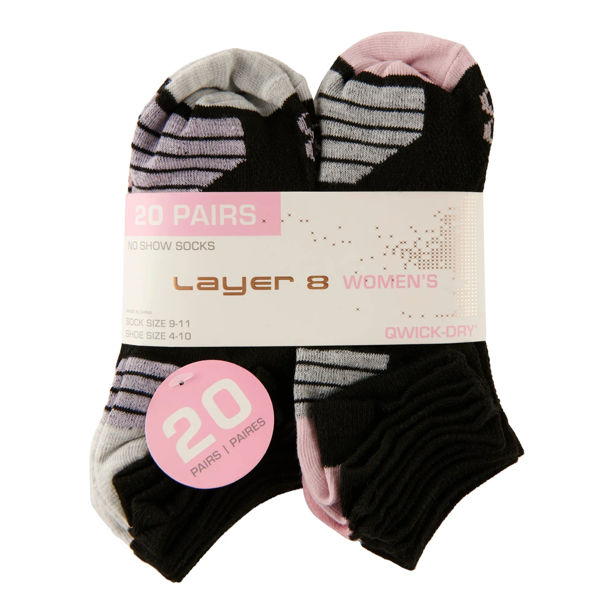 Women's No Show Socks, 20-Pack sold by Giant Tiger product image thumbnail 2