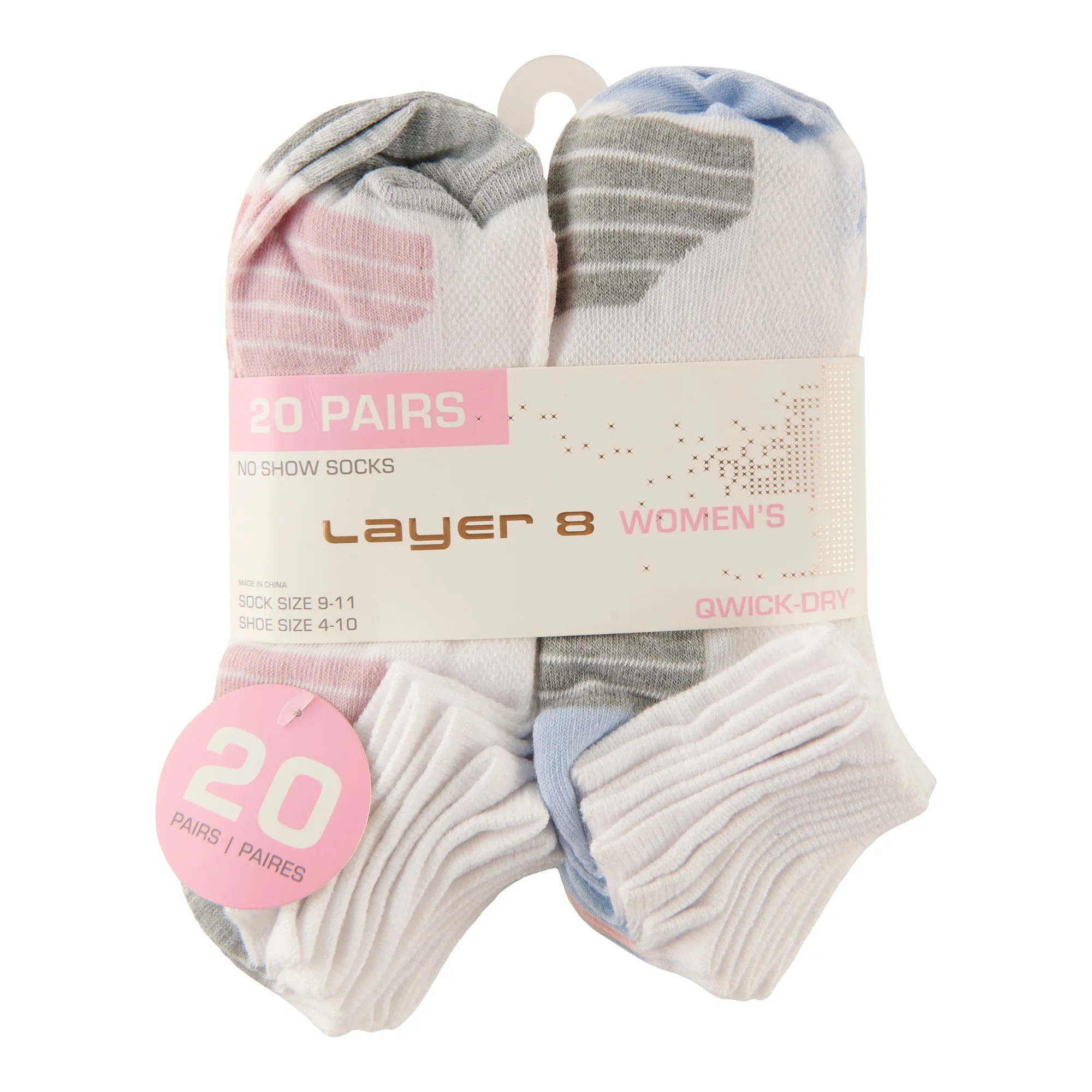 Women's No Show Socks, 20-Pack sold by Giant Tiger product image thumbnail 4