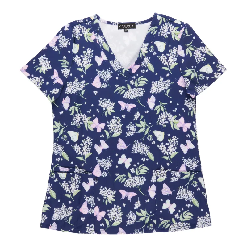 Options Novelty Short Sleeve V-Neck Scrub Top sold by Giant Tiger