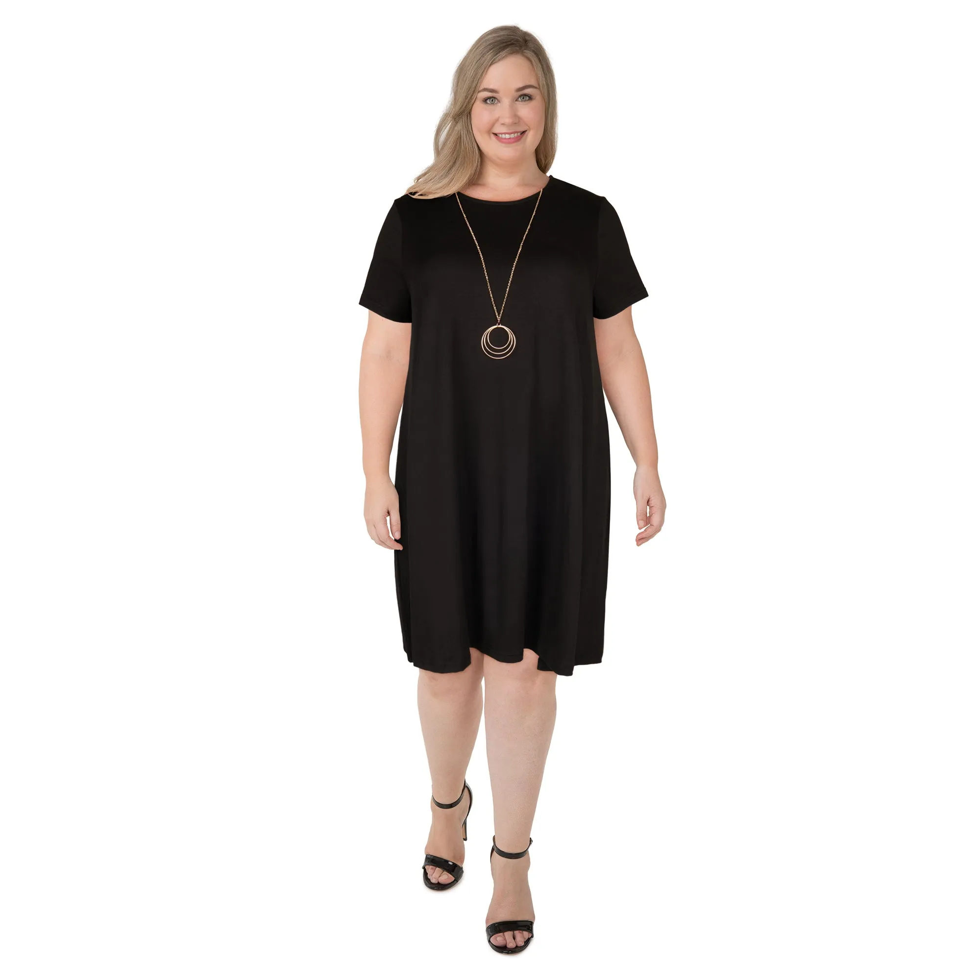 lily morgan Women's Plus Mini Dress With Necklace sold by Giant Tiger