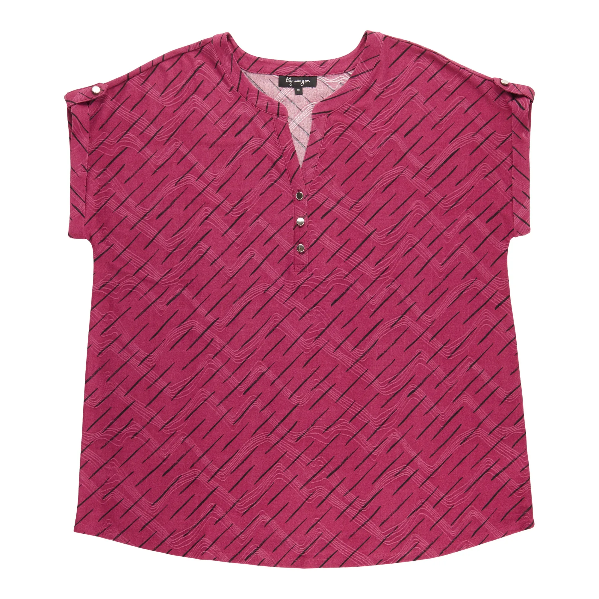 lily morgan Women's Plus V-Neck Top sold by Giant Tiger product image thumbnail 3
