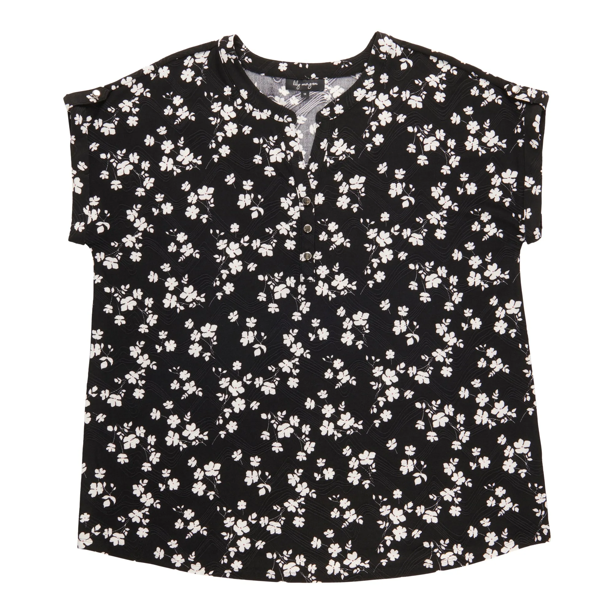 lily morgan Women's Plus V-Neck Top sold by Giant Tiger
