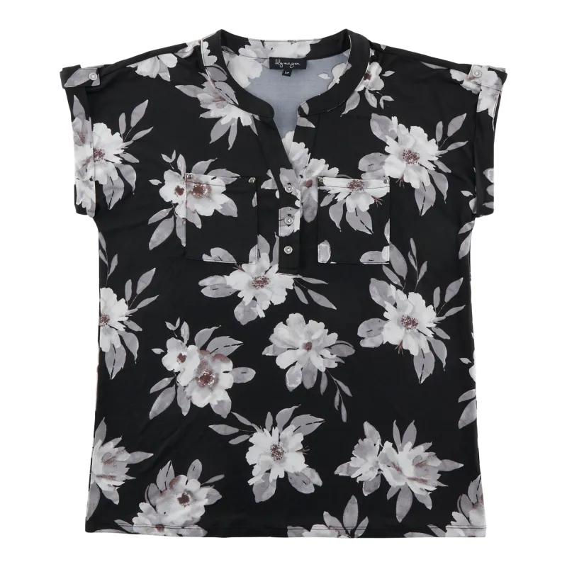 lily morgan Women's V-Neck Cap Sleeve Top sold by Giant Tiger