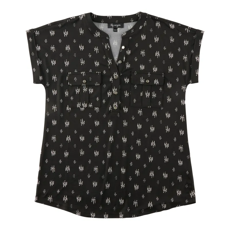 lily morgan Women's Pocket Printed Top sold by Giant Tiger