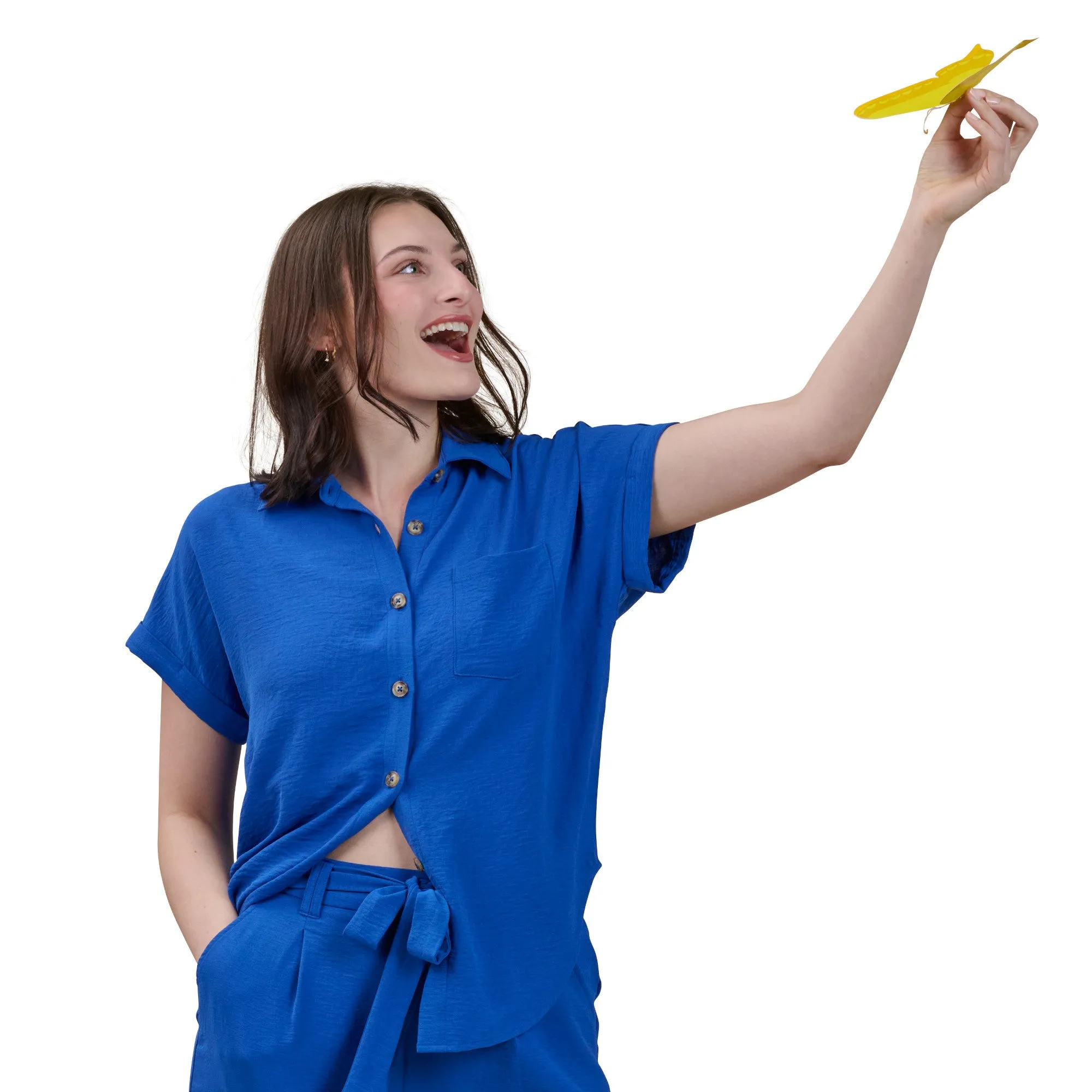 lily morgan Women's Short Sleeve Collared Blouse sold by Giant Tiger product image thumbnail 4