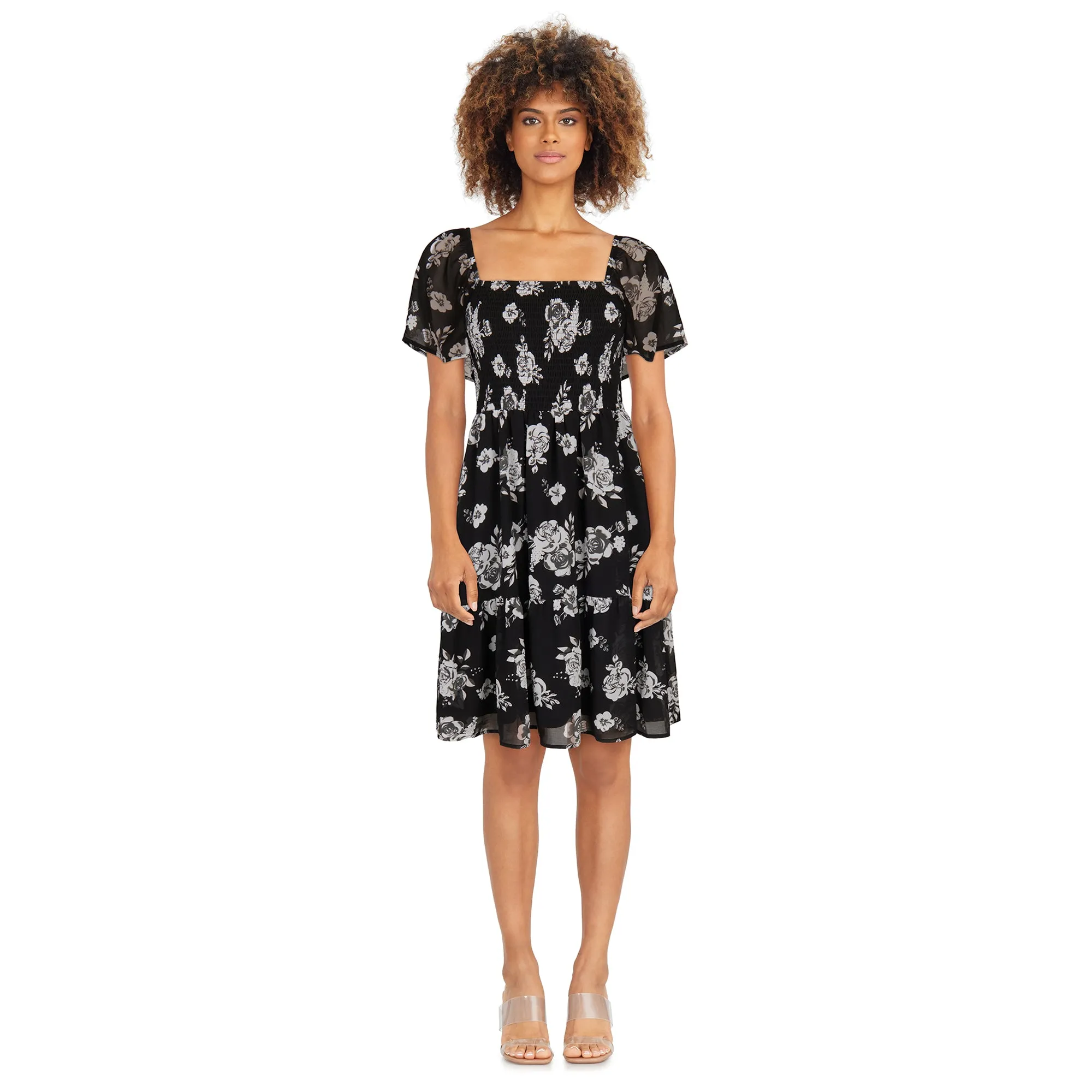 lily morgan Women's Chiffon Smocked Dress sold by Giant Tiger