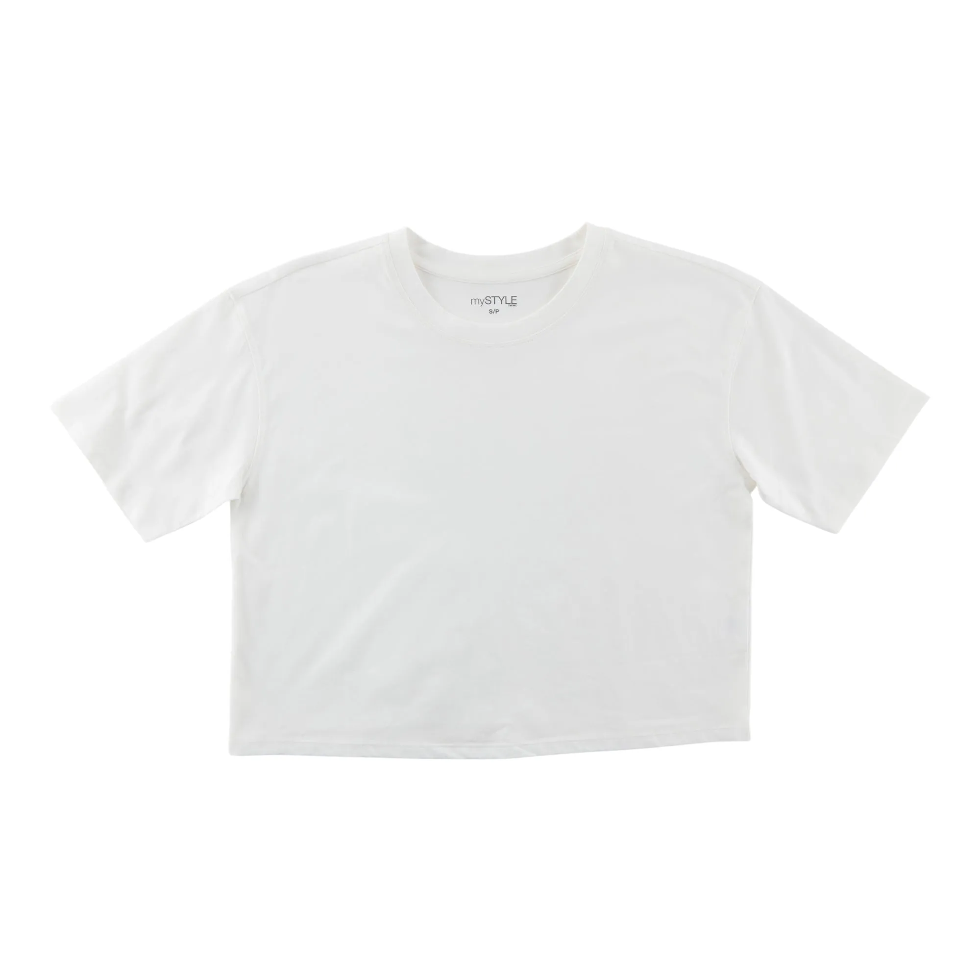mySTYLE Women's Cropped Crew Neck Tee sold by Giant Tiger product image thumbnail 2