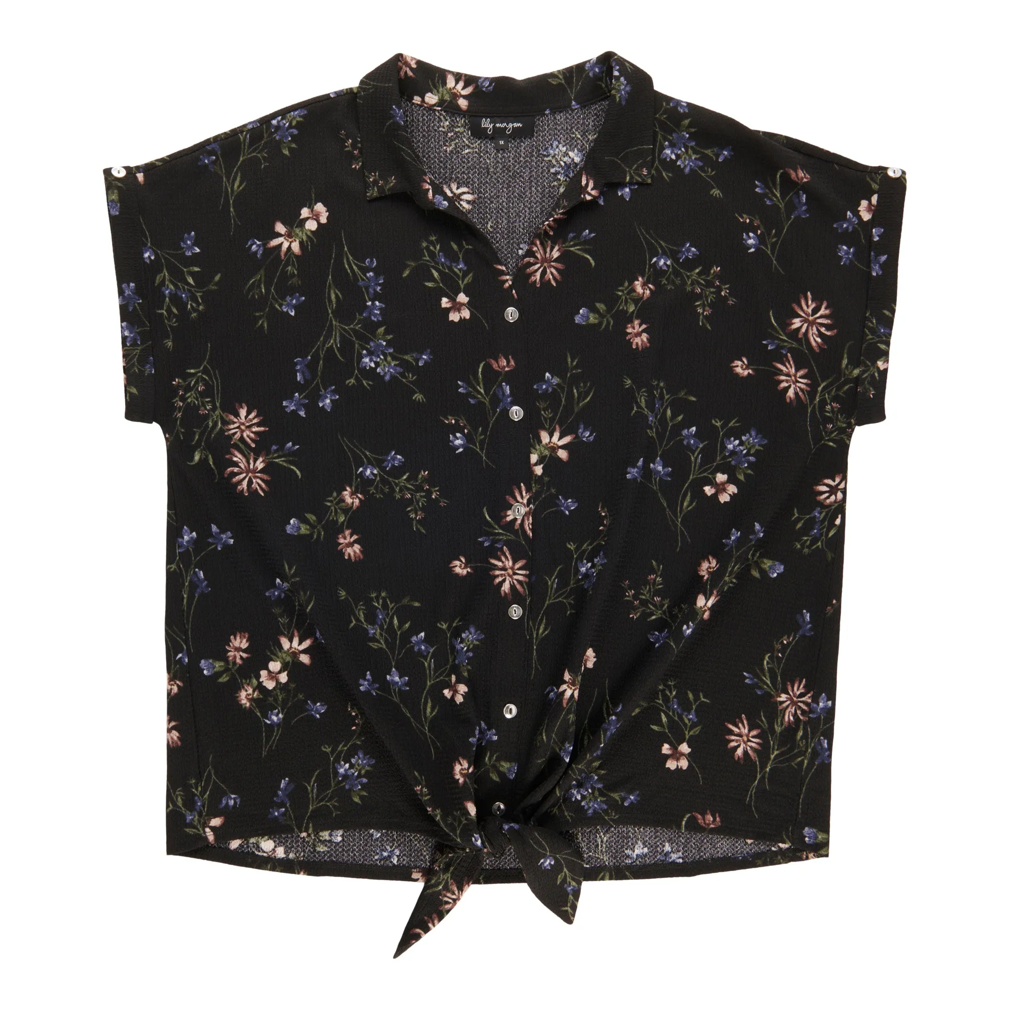 lily morgan Women's Plus Short Sleeve Collared Top sold by Giant Tiger product image thumbnail 2