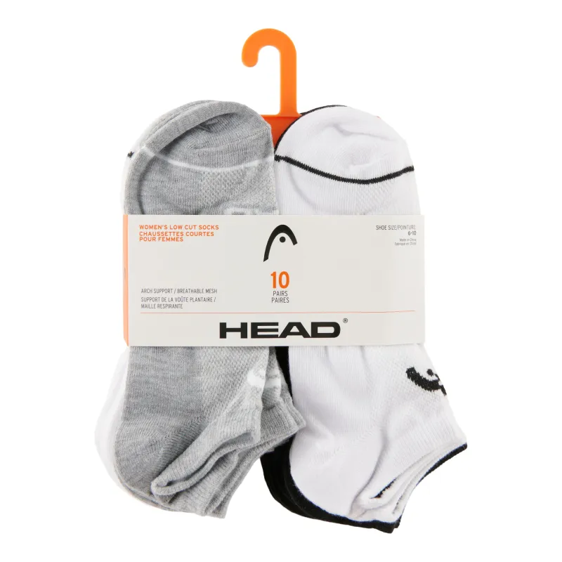 HEAD Women's Ankle Low Cut Socks, 10-Pack sold by Giant Tiger