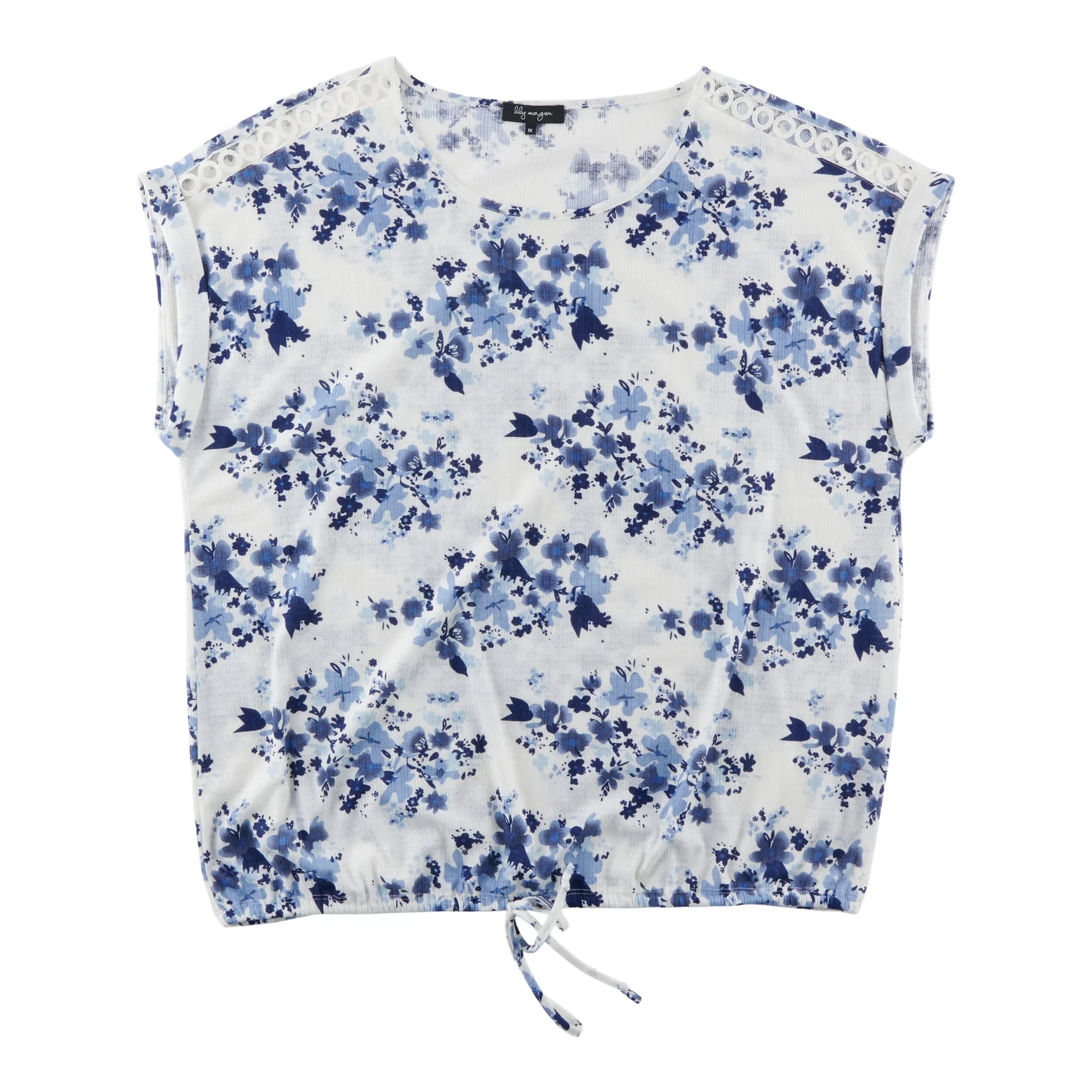 lily morgan Women's Plus Crochet Top with Front Tie sold by Giant Tiger product image thumbnail 4