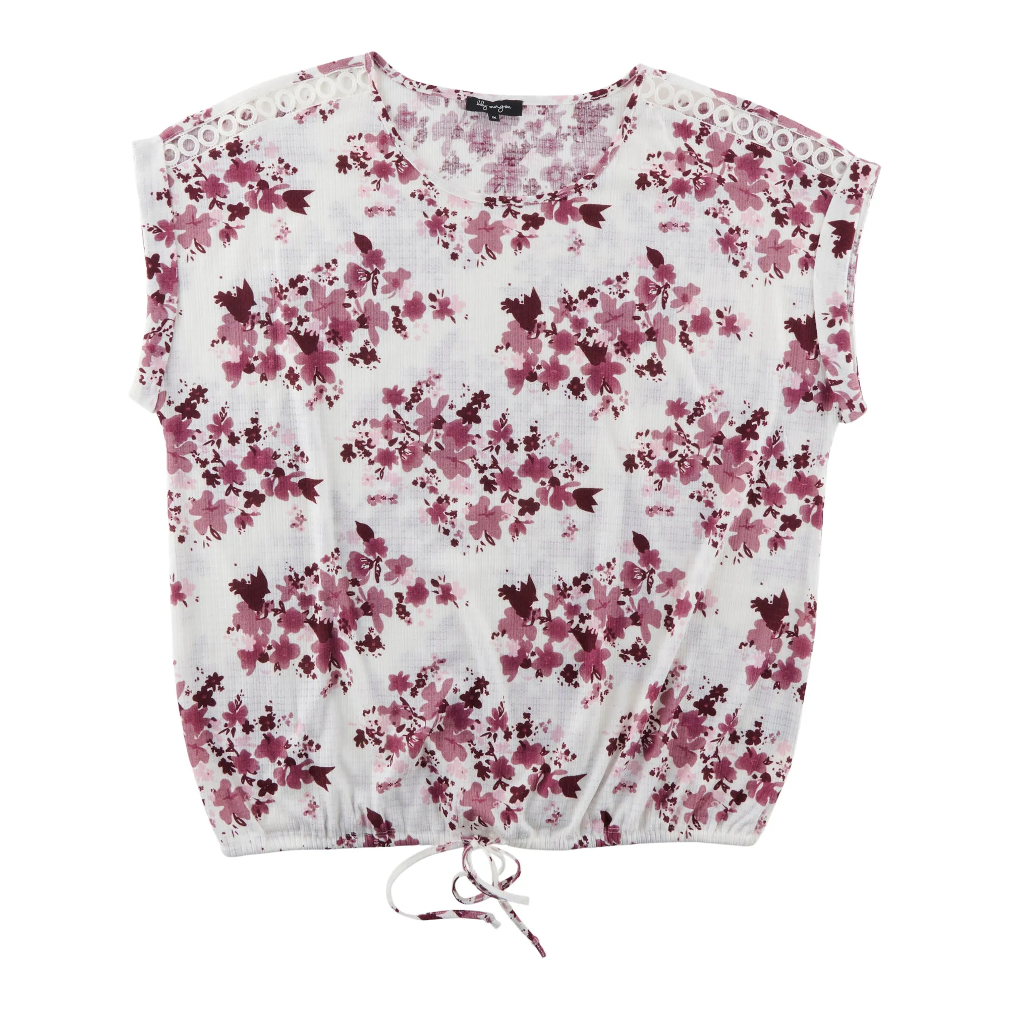 lily morgan Women's Plus Crochet Top with Front Tie sold by Giant Tiger product image thumbnail 3