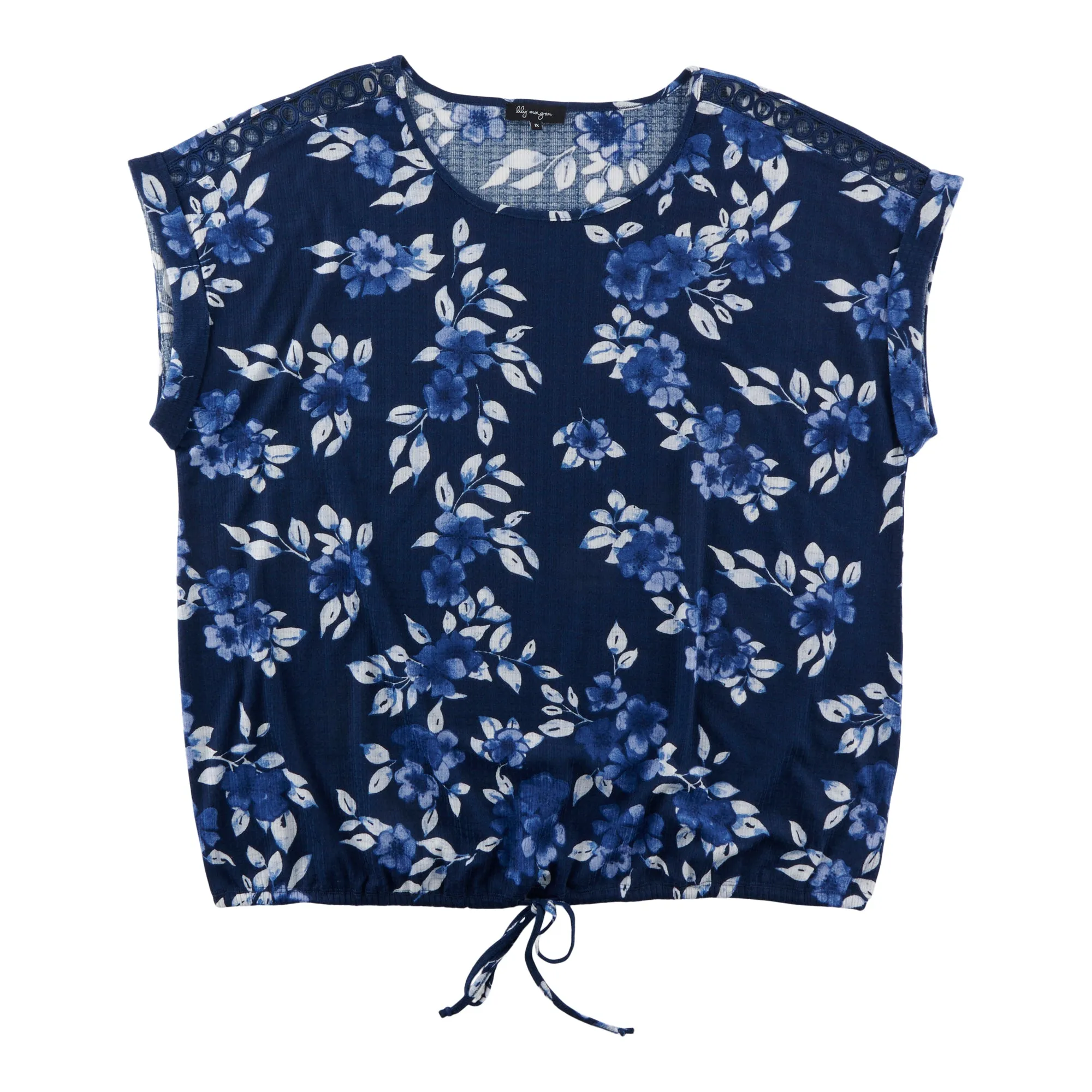 lily morgan Women's Plus Crochet Top with Front Tie sold by Giant Tiger product image thumbnail 2