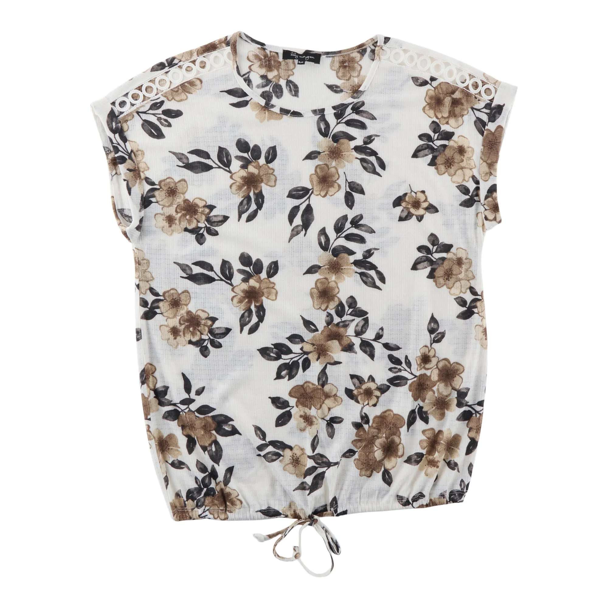 lily morgan Women's Crochet Top with Front Tie sold by Giant Tiger