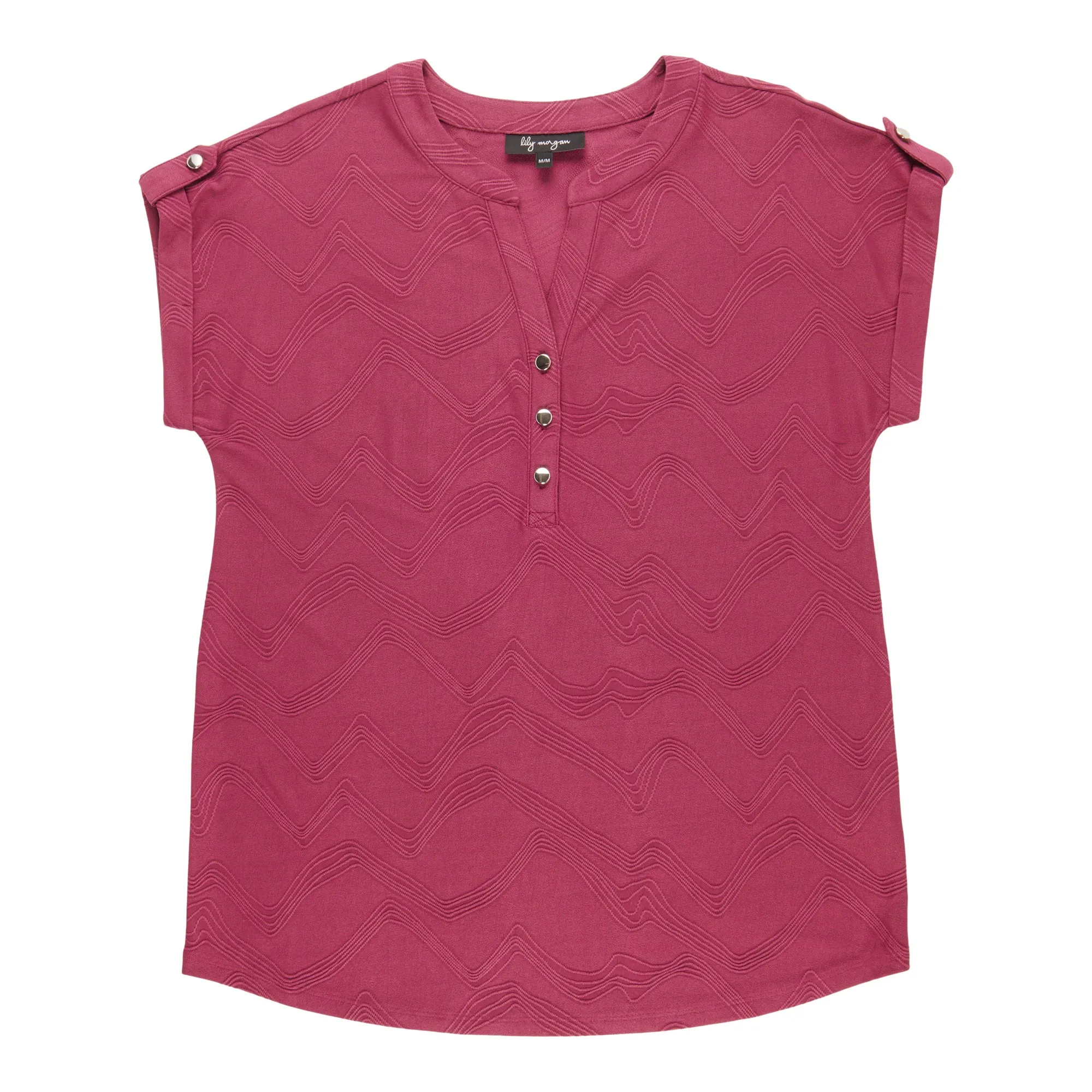 lily morgan Women's Tab Sleeve Button Top sold by Giant Tiger product image thumbnail 3