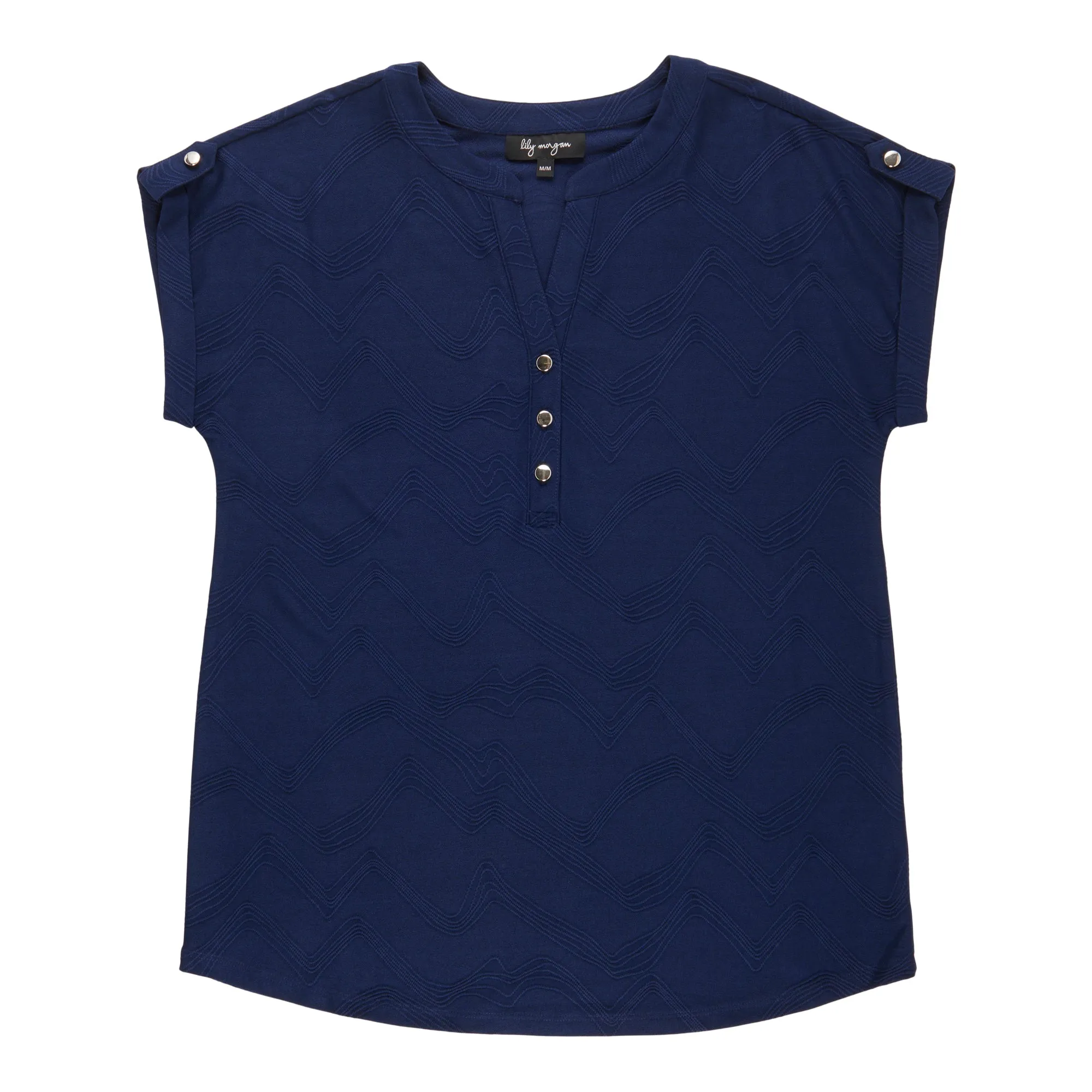 lily morgan Women's Tab Sleeve Button Top sold by Giant Tiger product image thumbnail 4