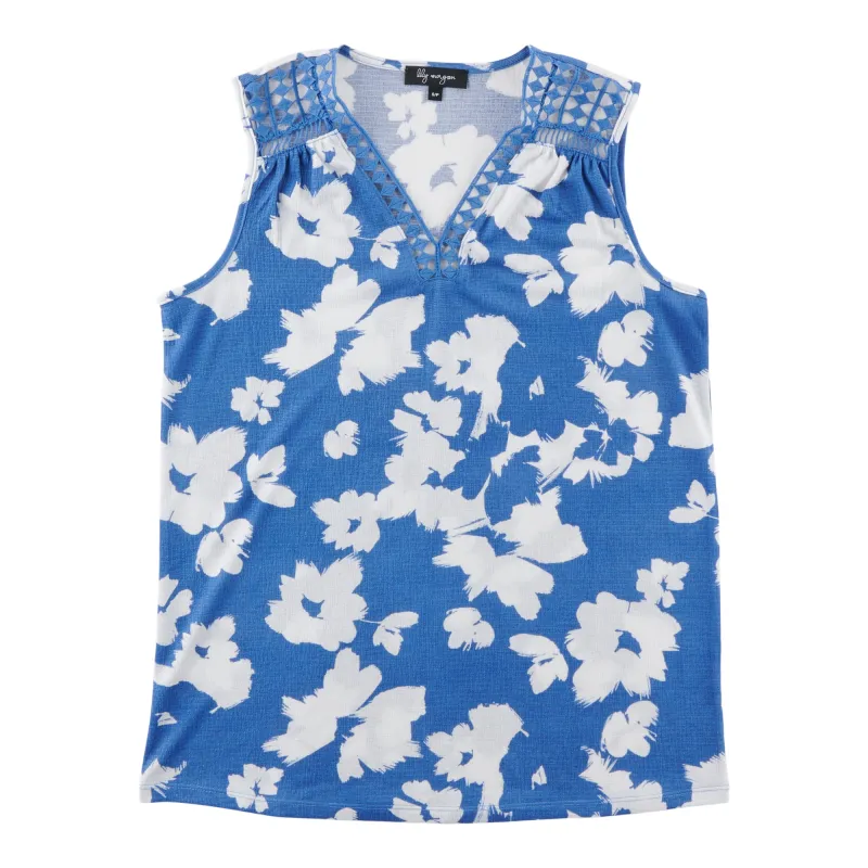 lily morgan Women's Crinkle Camisole with Crochet Details sold by Giant Tiger