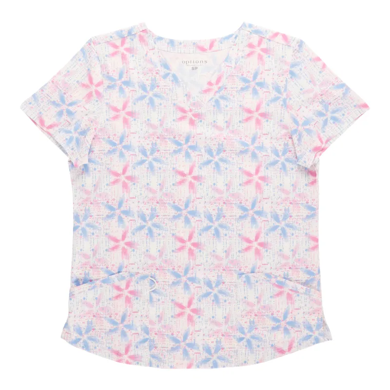 Options Women's Printed V-Neck Scrub Top sold by Giant Tiger
