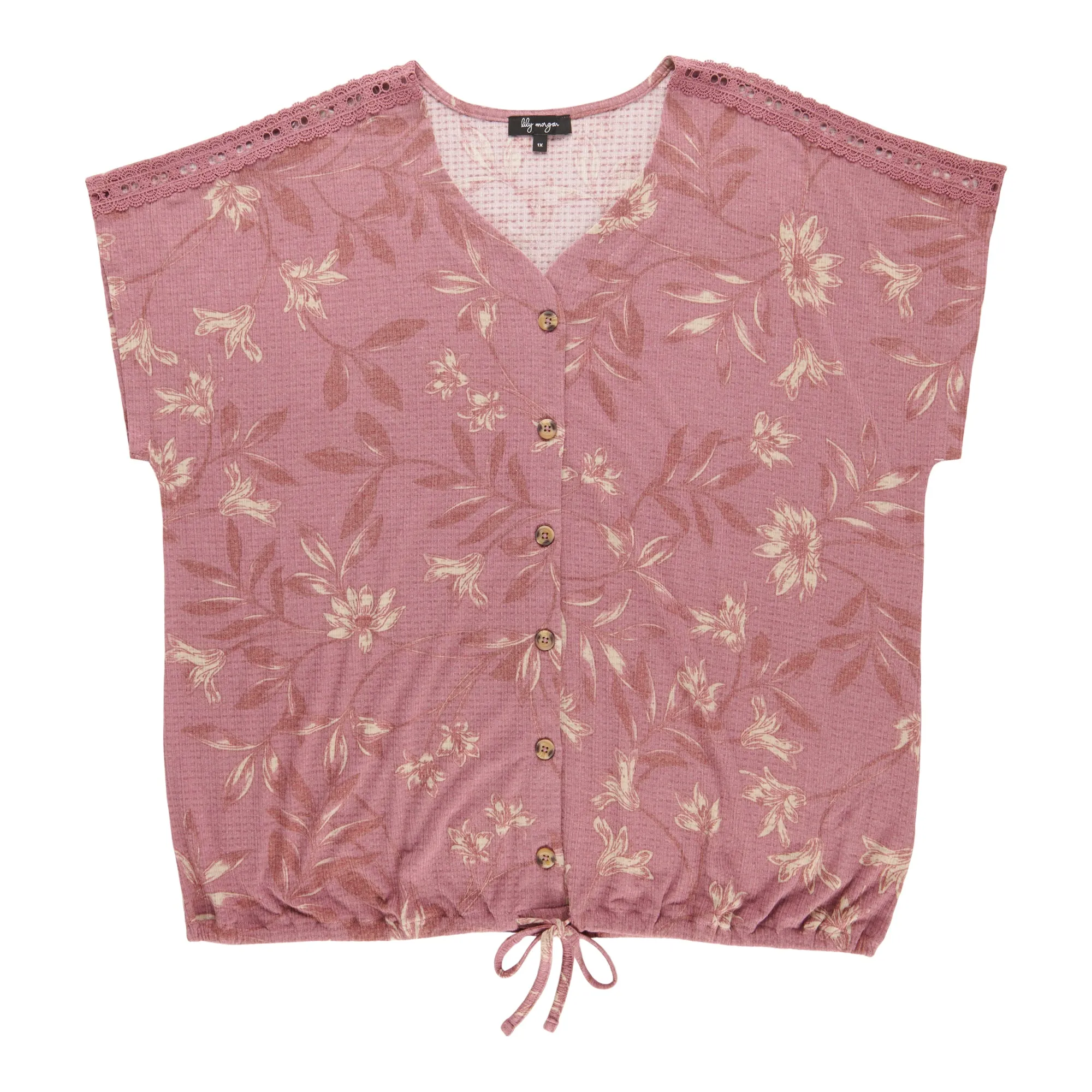 lily morgan Women's Plus V-Neck Top sold by Giant Tiger