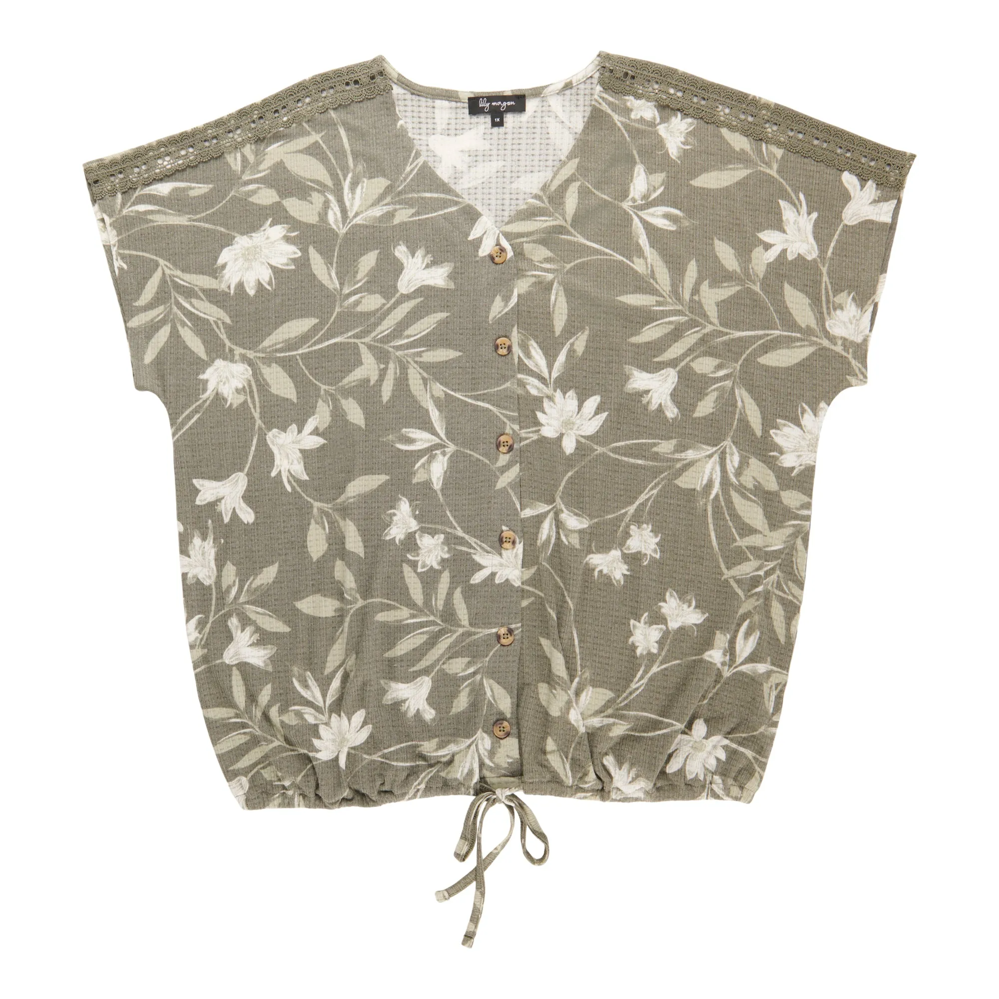 lily morgan Women's Plus V-Neck Top sold by Giant Tiger product image thumbnail 2