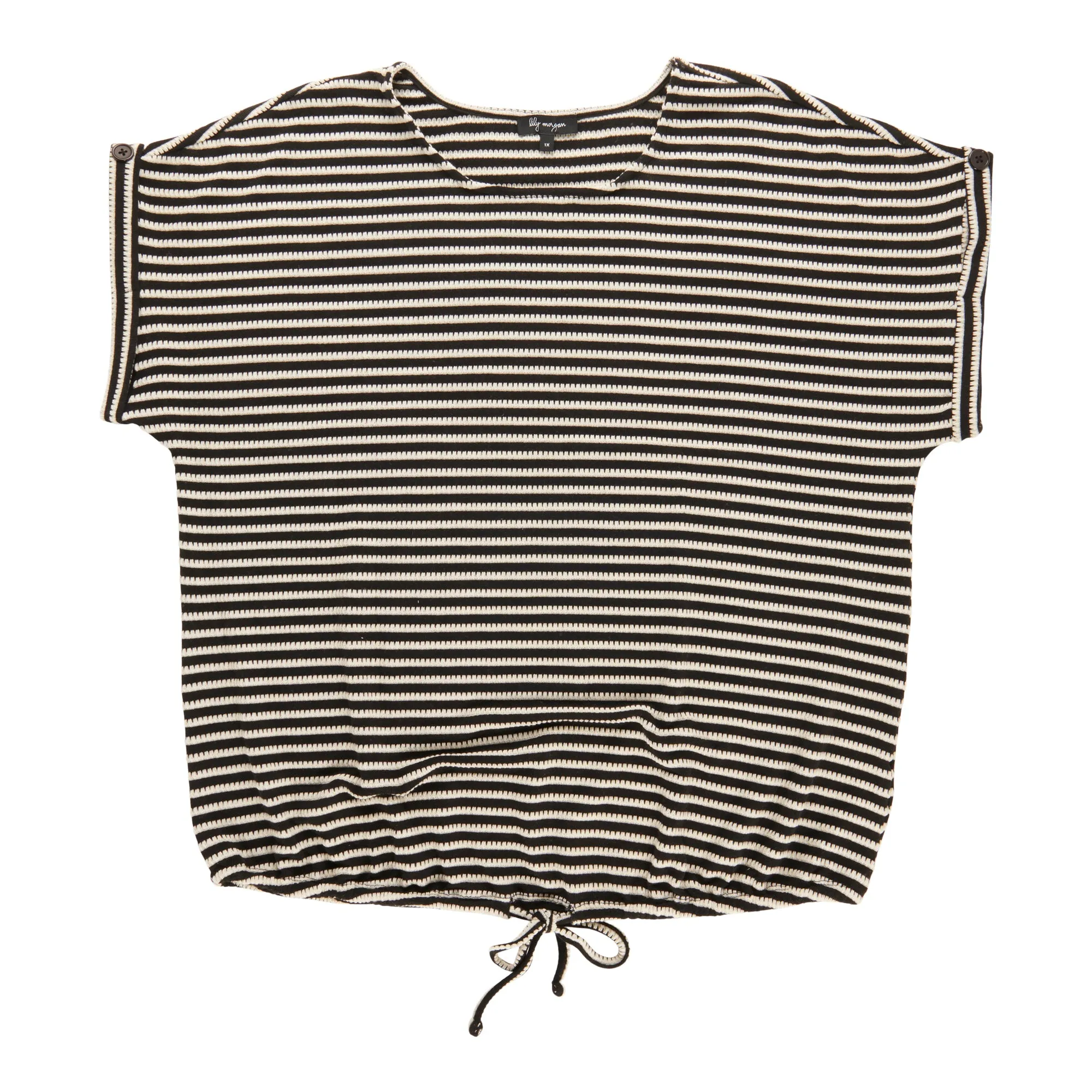 lily morgan Women's Plus Tie Front Top sold by Giant Tiger product image thumbnail 2