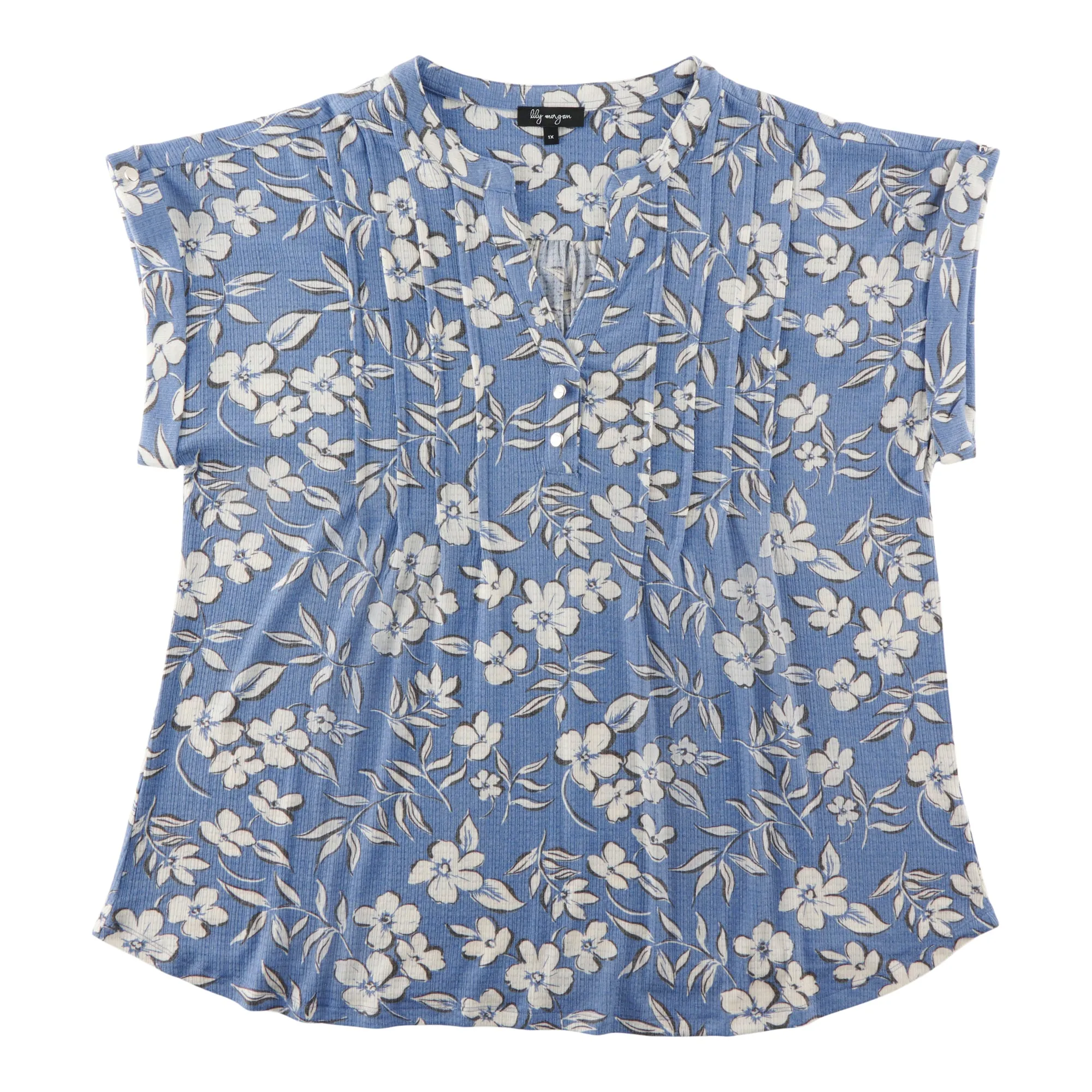 lily morgan Women's Plus V-Neck Cap Sleeve Blouse sold by Giant Tiger product image thumbnail 2