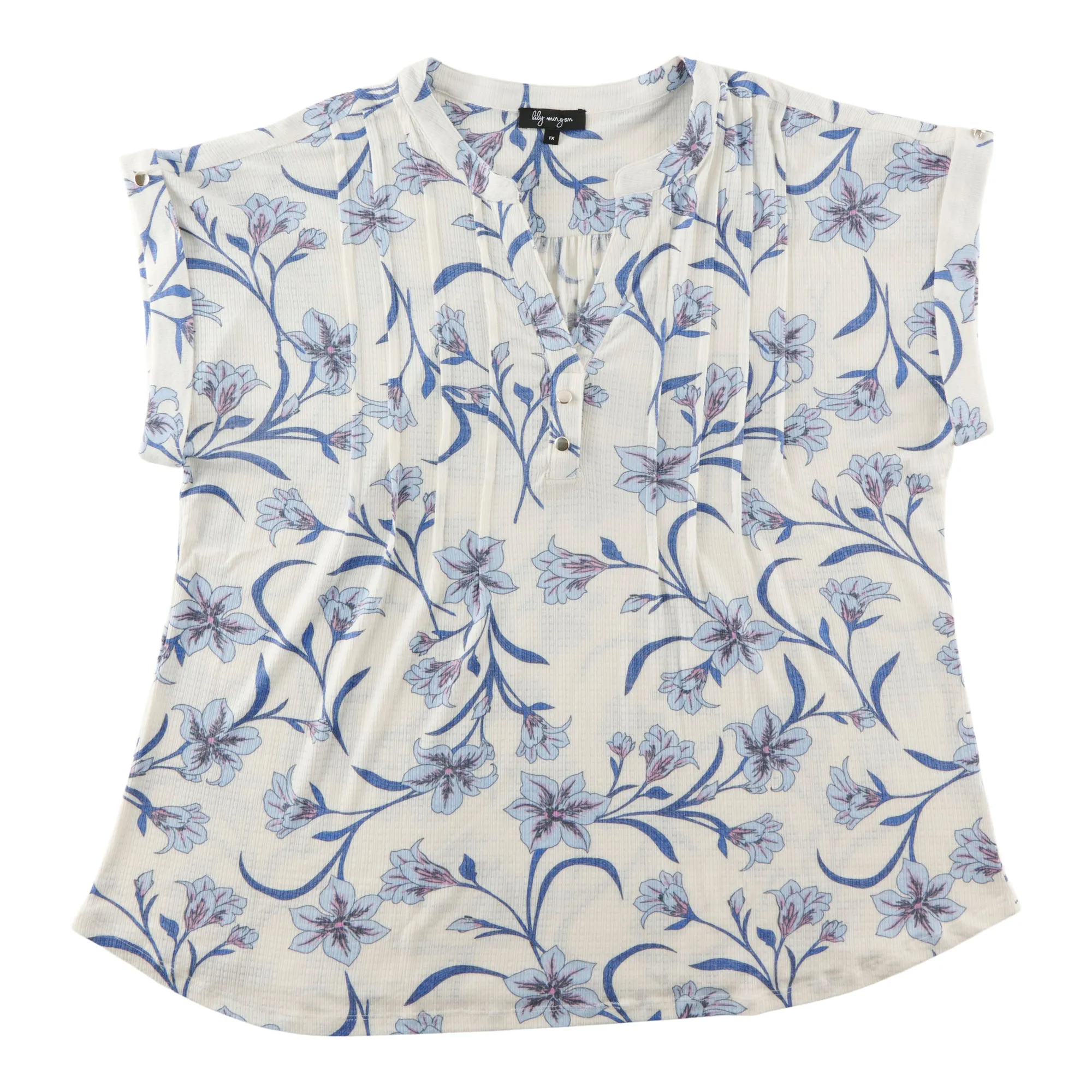 lily morgan Women's Plus V-Neck Cap Sleeve Blouse sold by Giant Tiger product image thumbnail 3